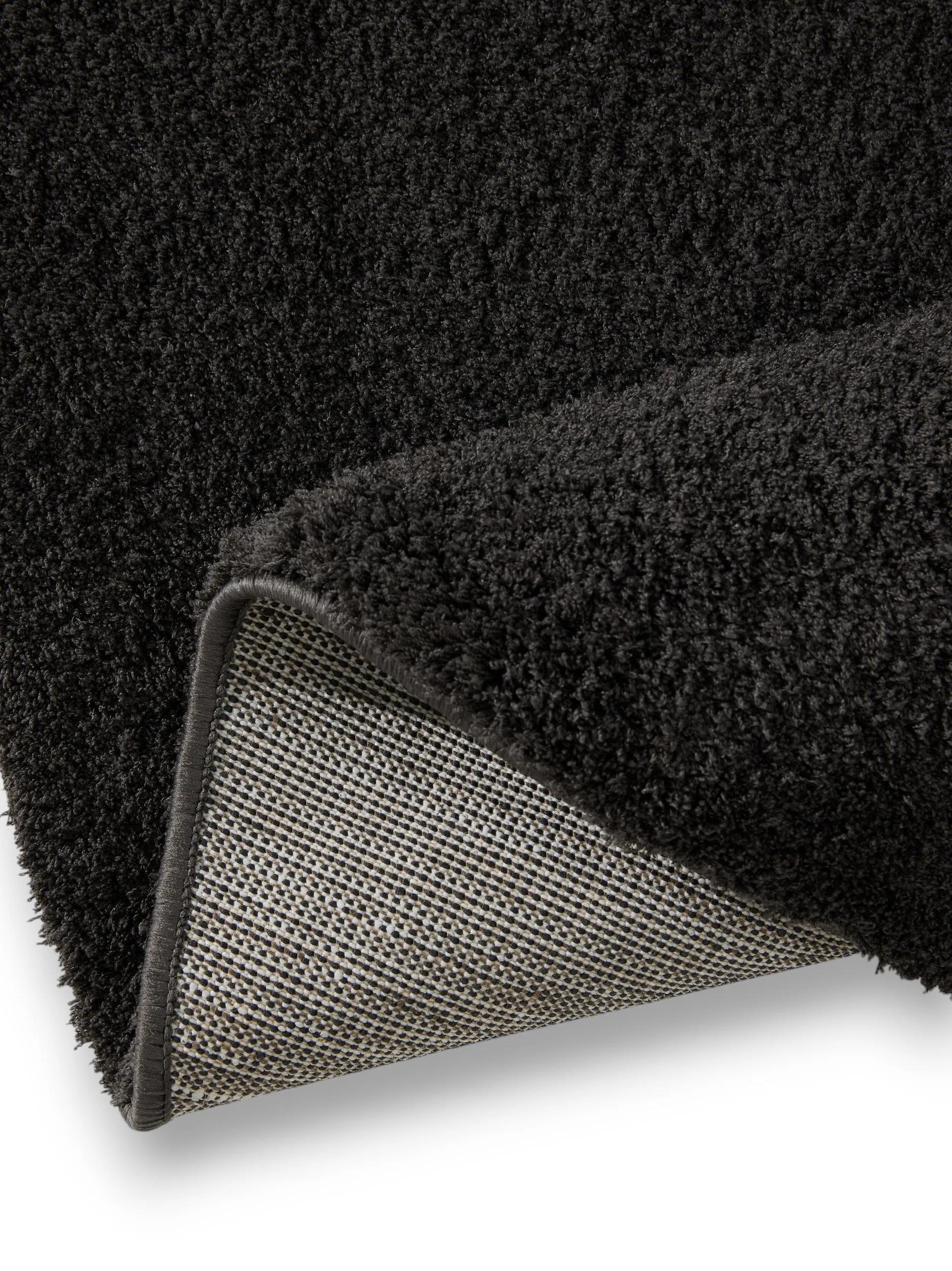 Shaggy Round Rug Soda Black