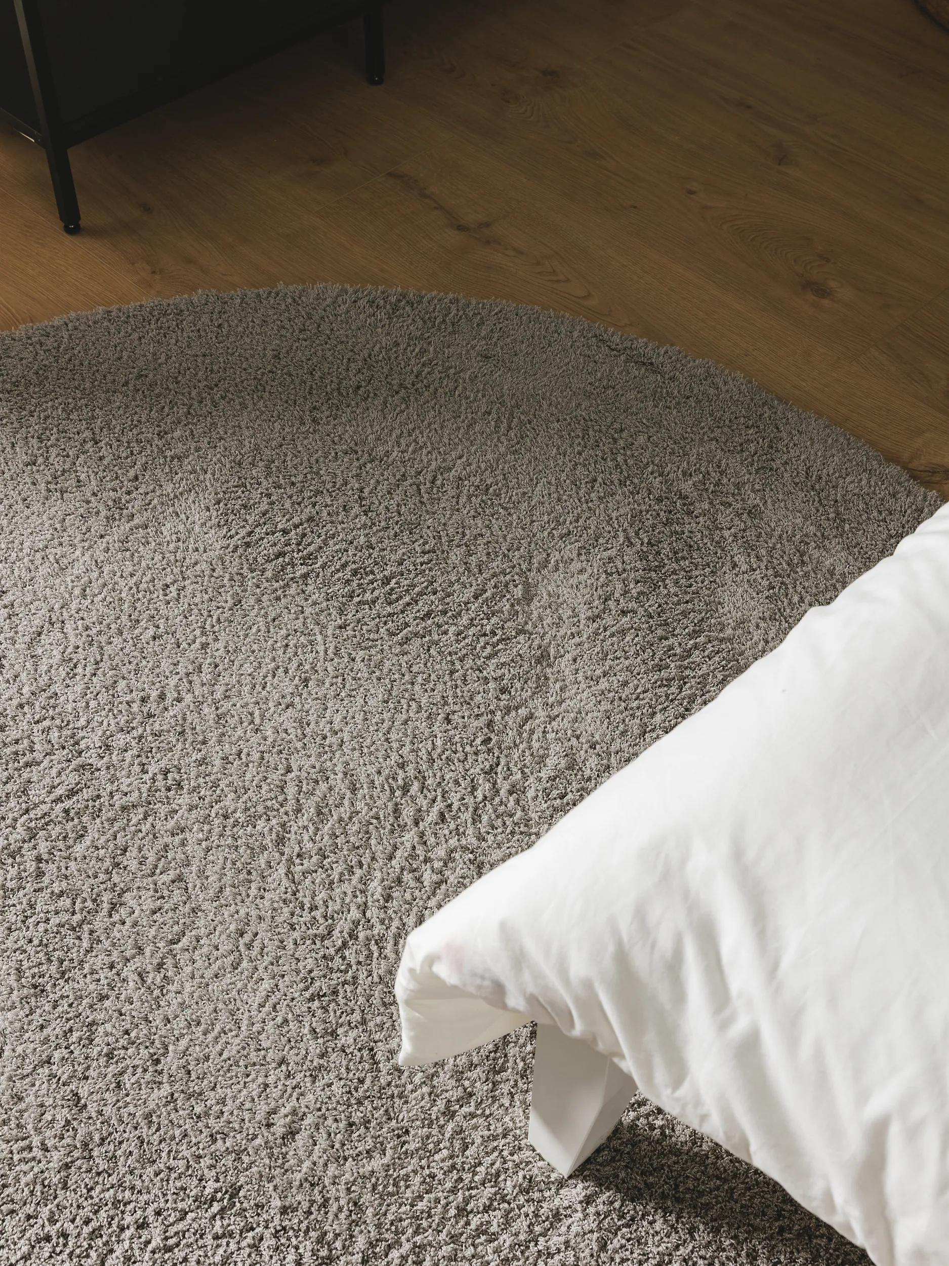 Shaggy Round Rug Soda Grey
