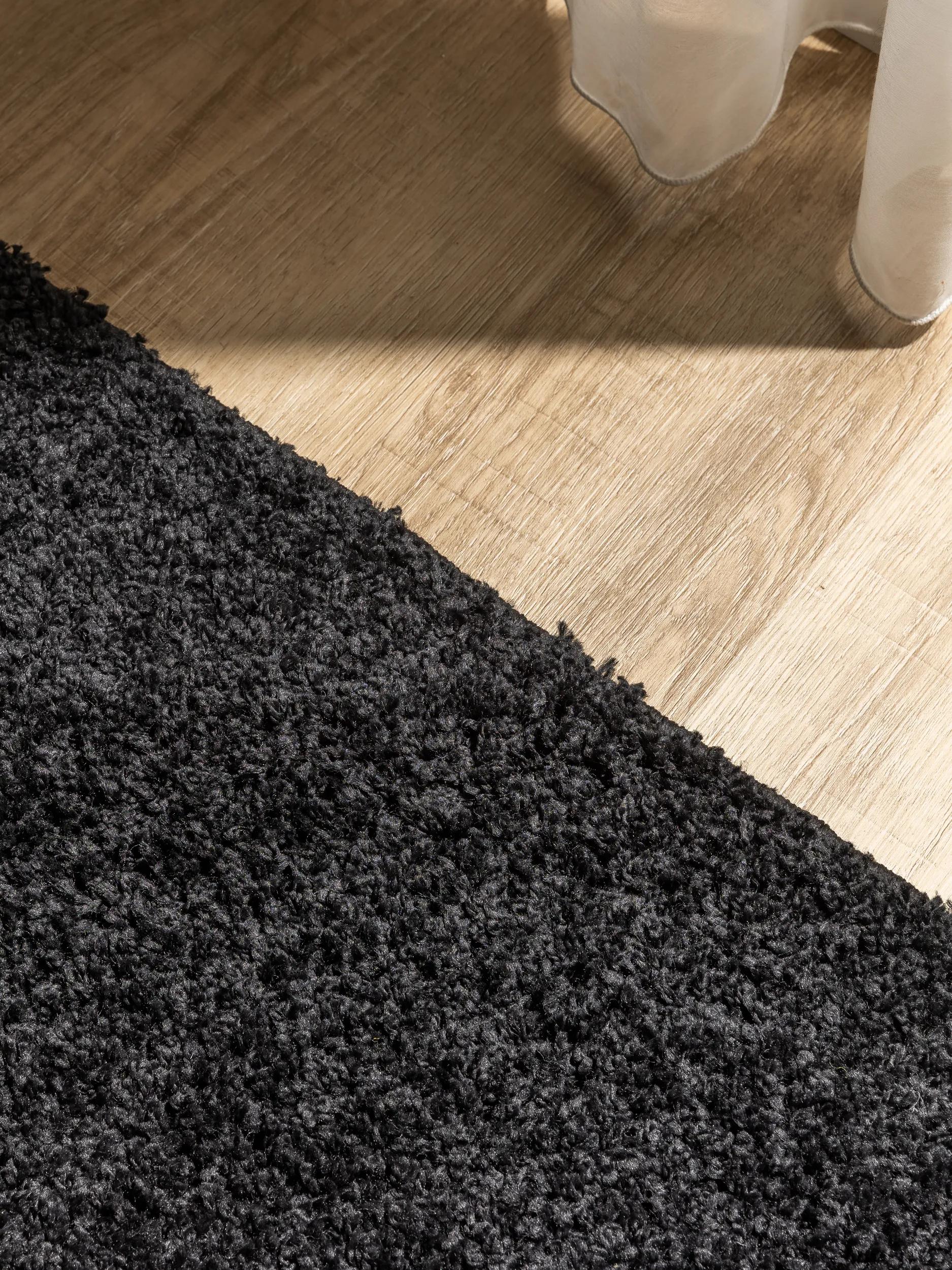 Washable Shaggy Rug Soho Black