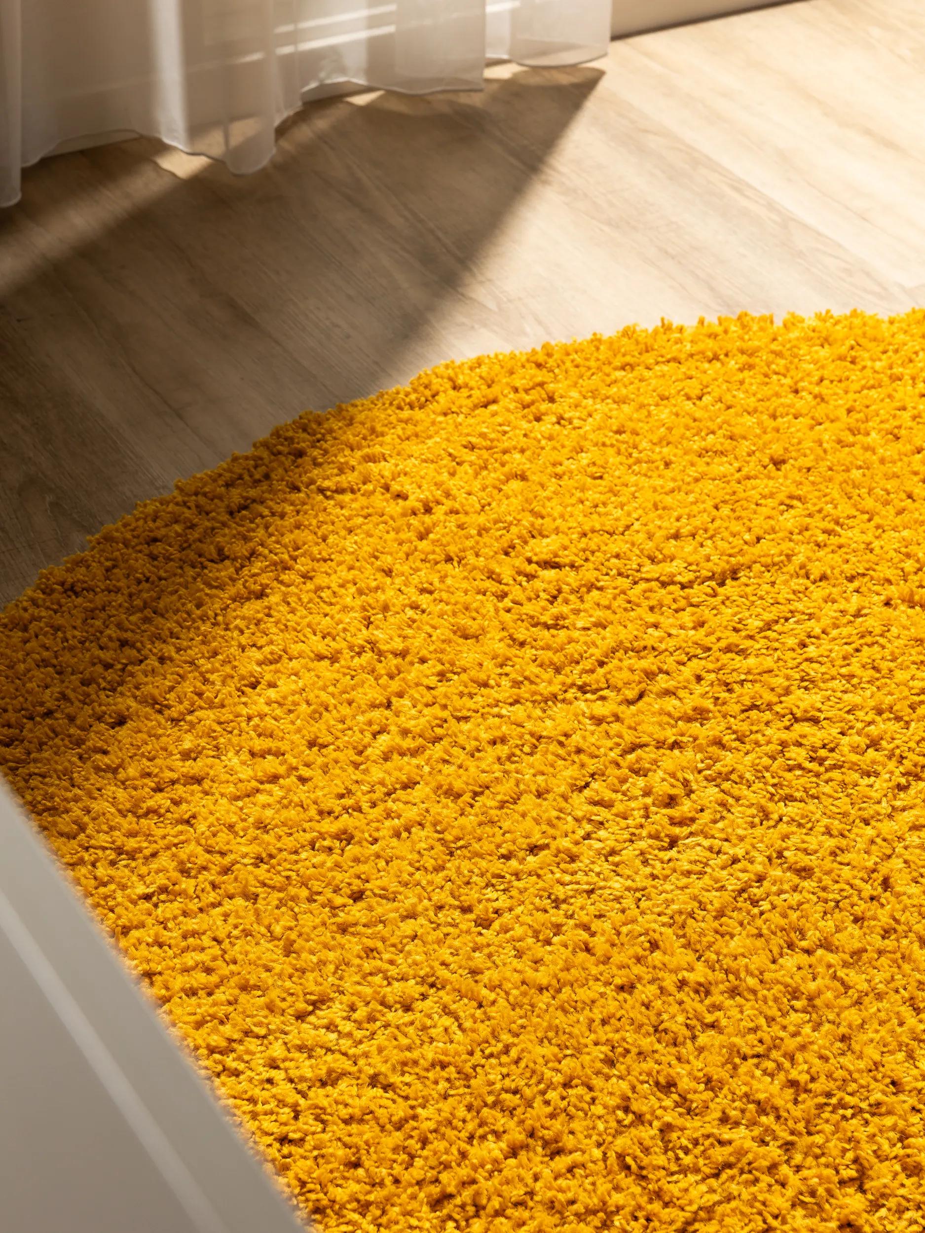 Washable Shaggy Rug Soho Yellow