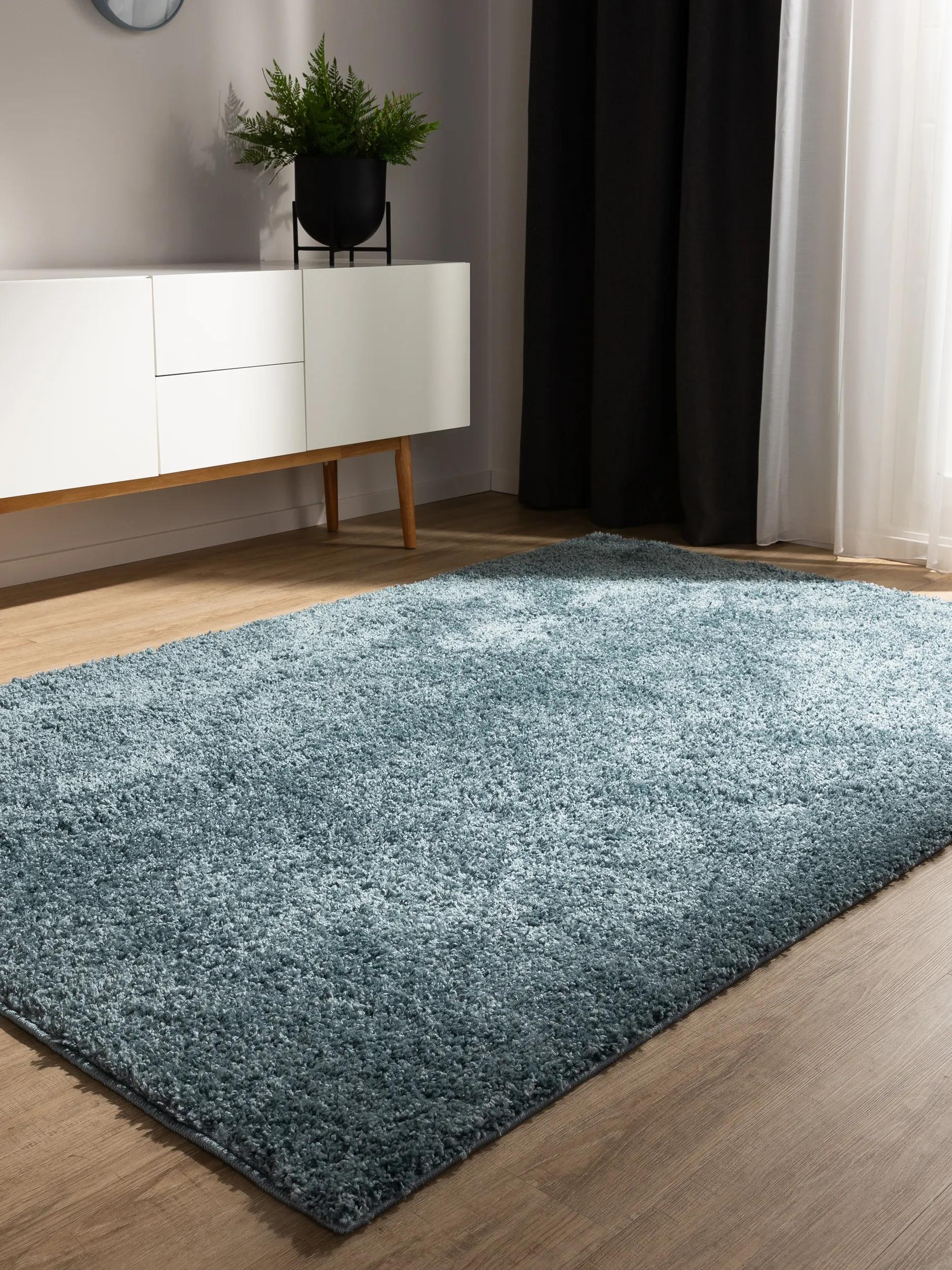 Washable Shaggy Rug Soho Blue