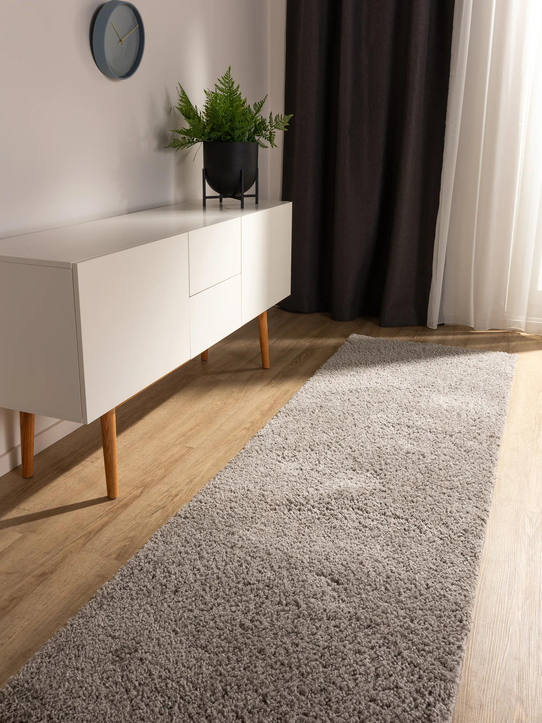 Tapis Shaggy Lavable Soho Gris Clair