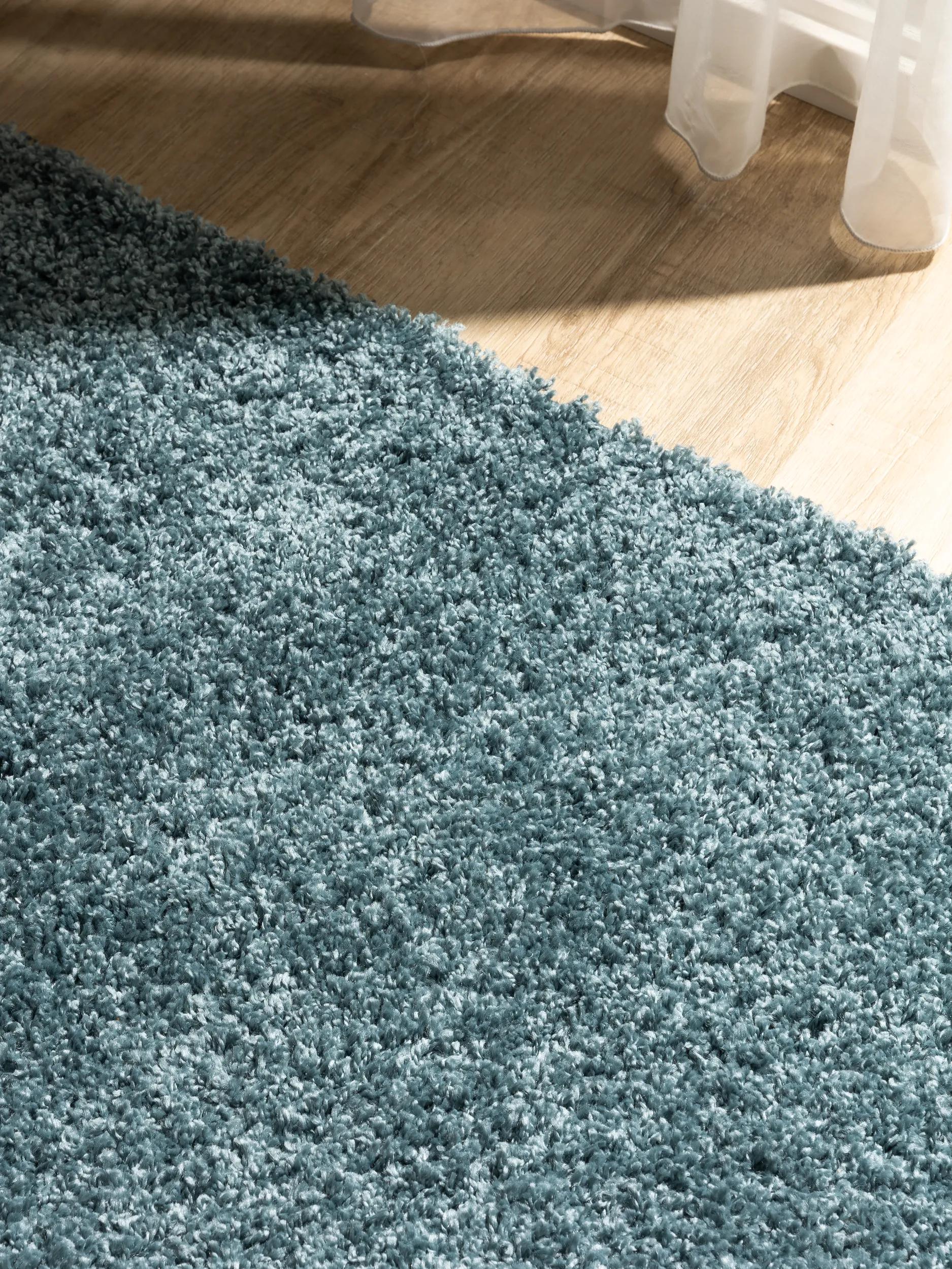 Washable Shaggy Rug Soho Blue