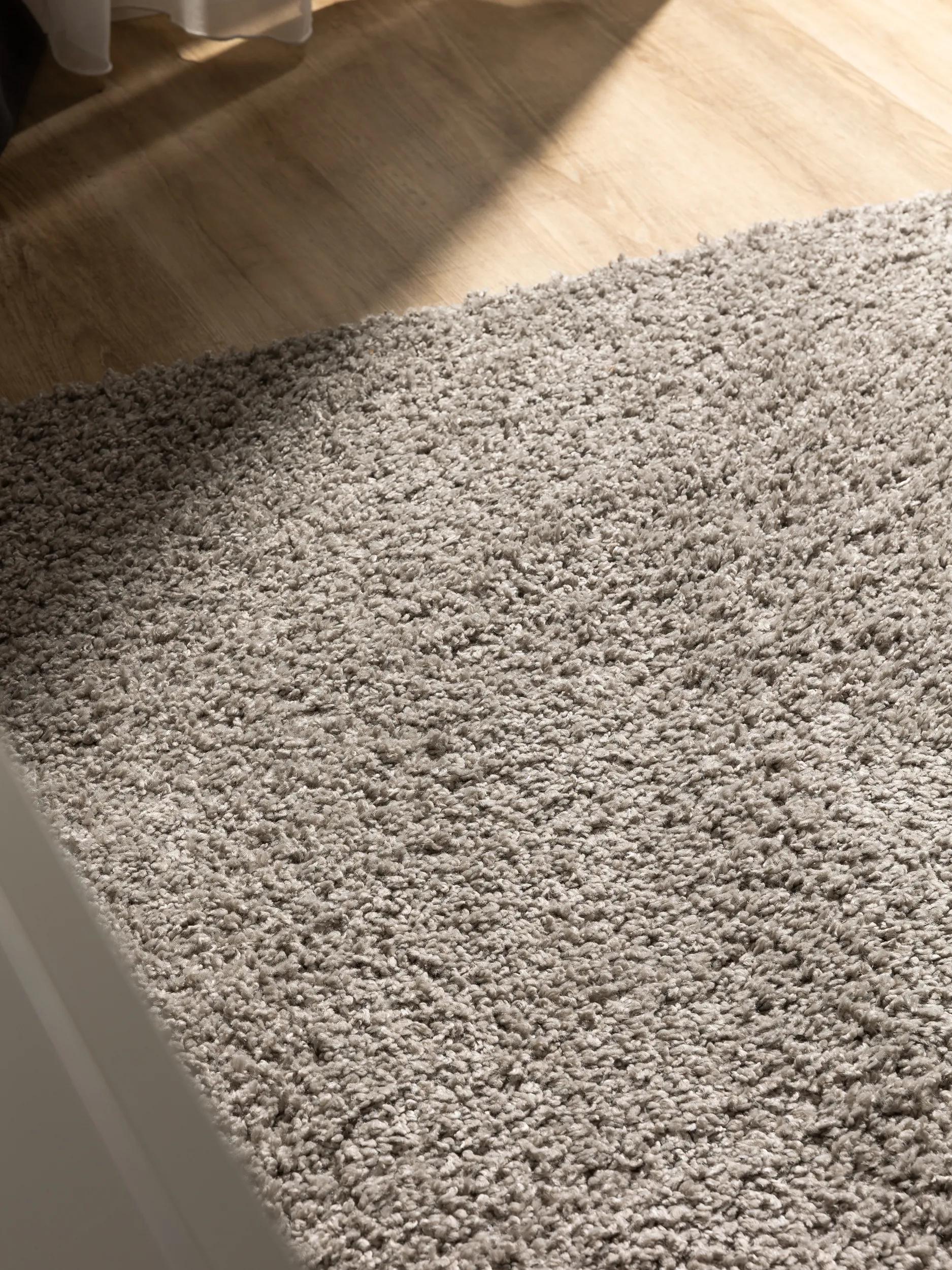 Alfombra Lavable de Pelo Largo Soho Gris Claro