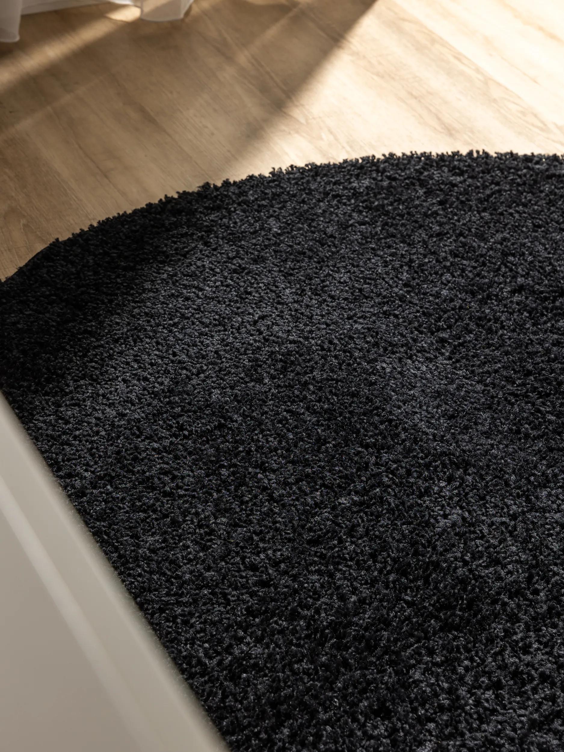 Washable Shaggy Rug Soho Black