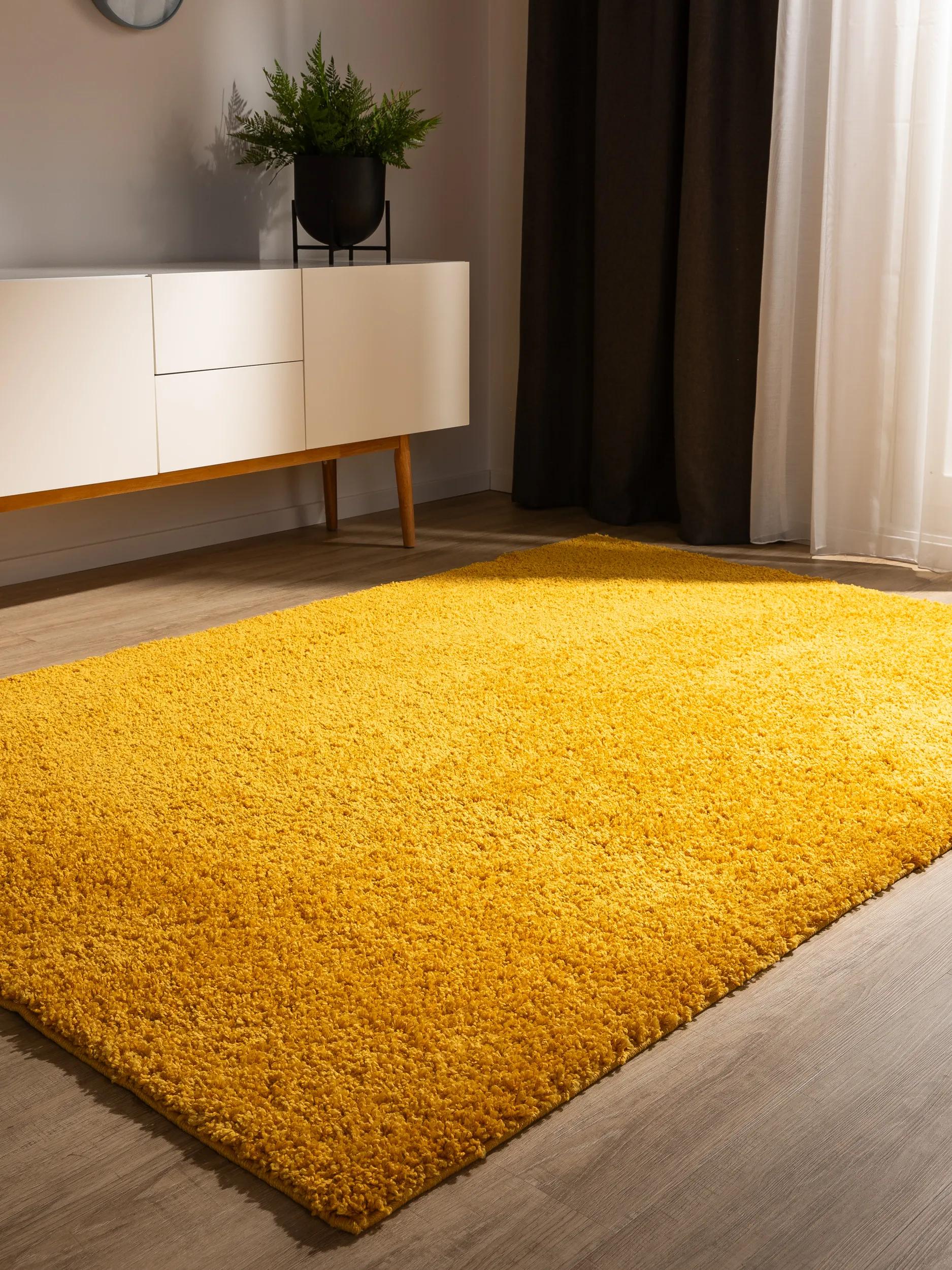 Washable Shaggy Rug Soho Yellow
