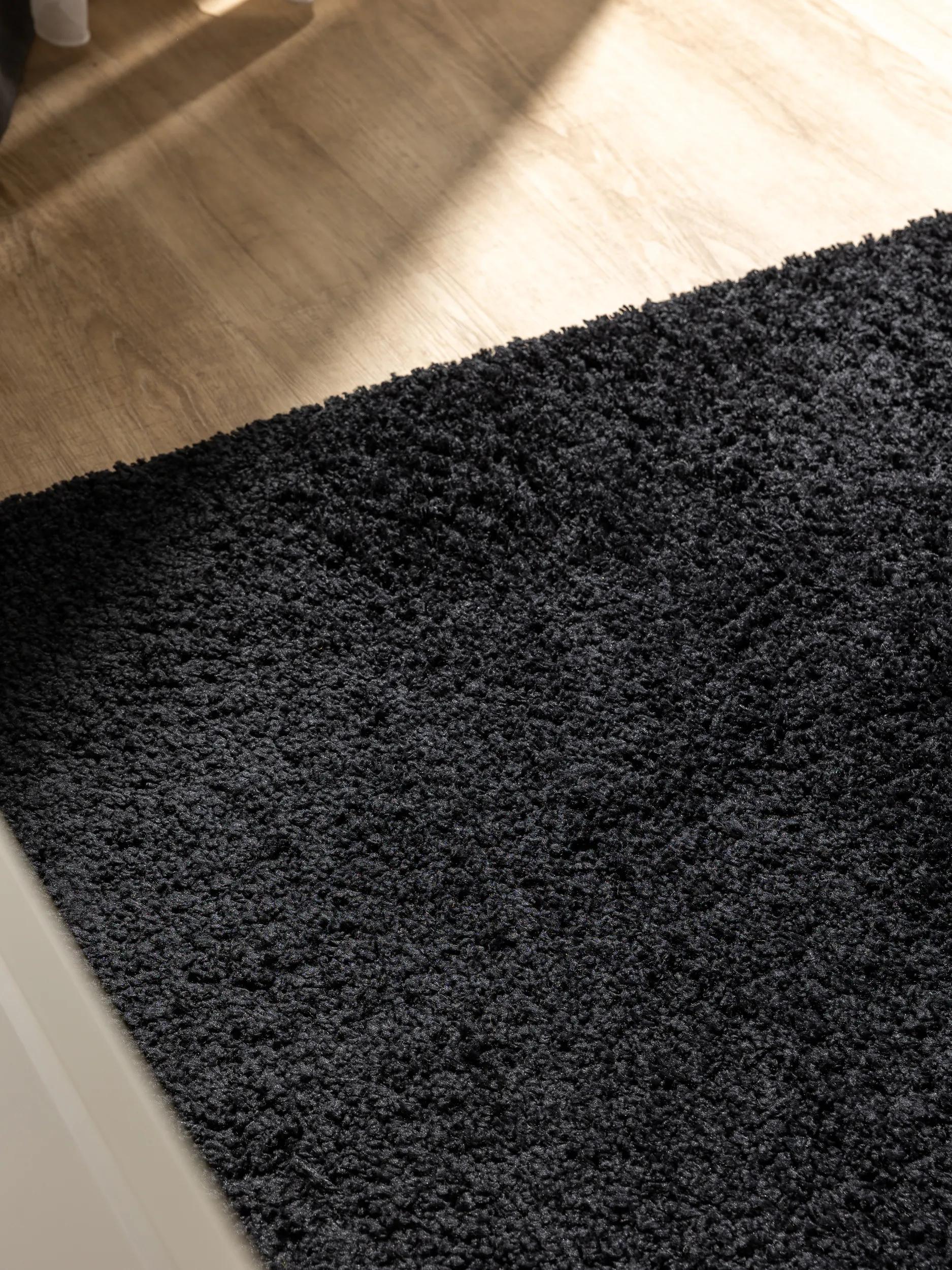 Washable Shaggy Rug Soho Black