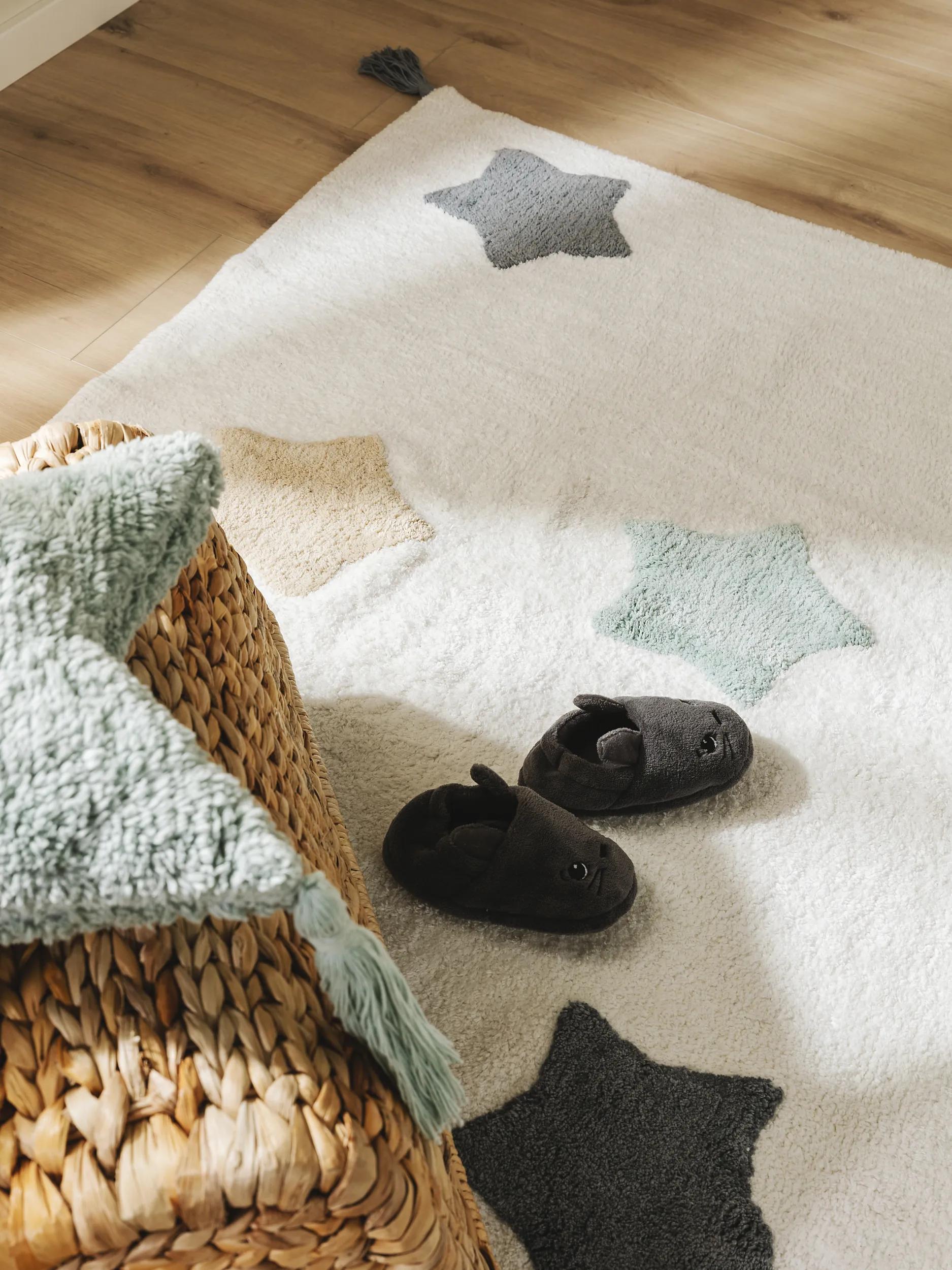 Waschbarer Kinderteppich Sterne Mehrfarbig