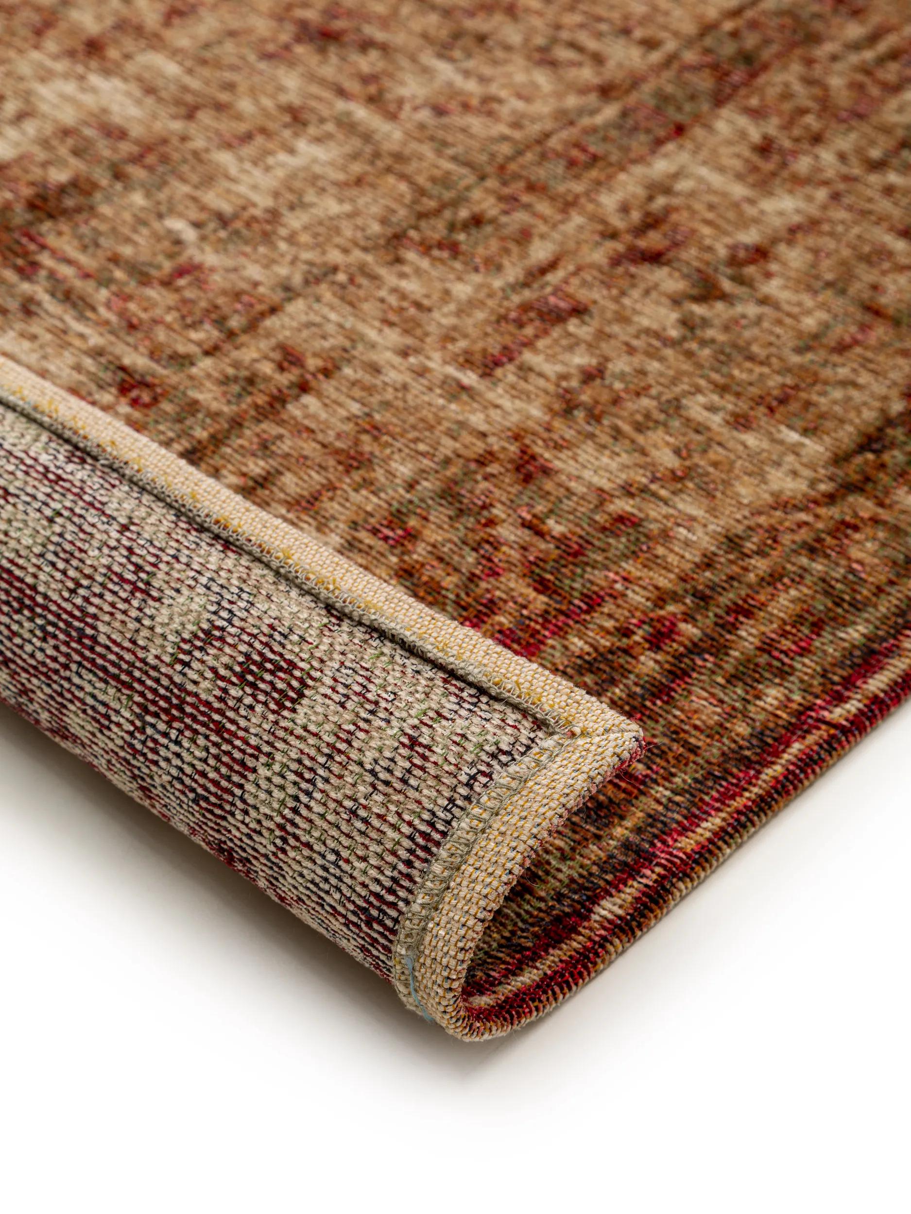 Alfombra de Tejido Plano Stay Beige/Rojo