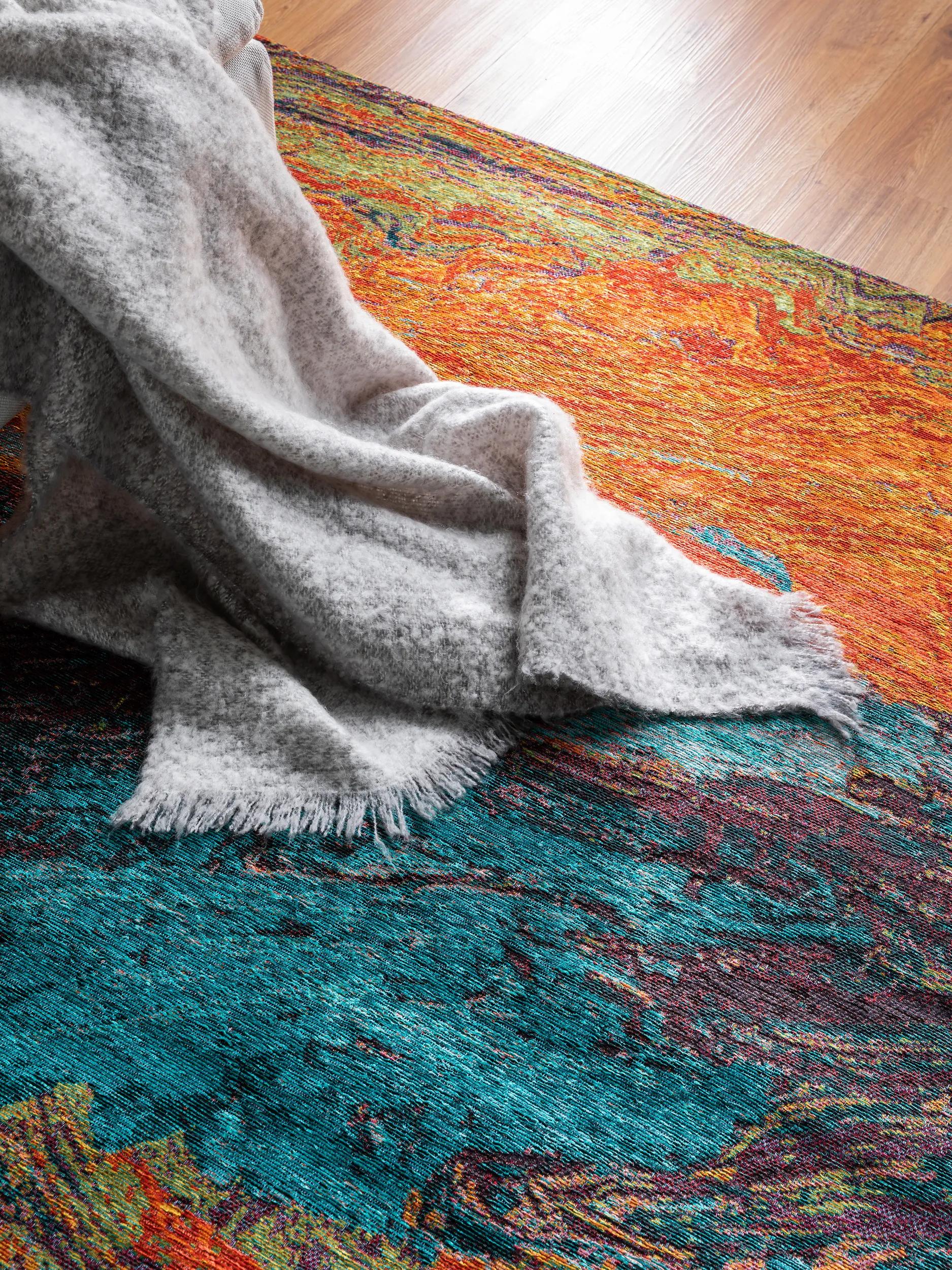 Flat Weave Rug Stay Turquoise
