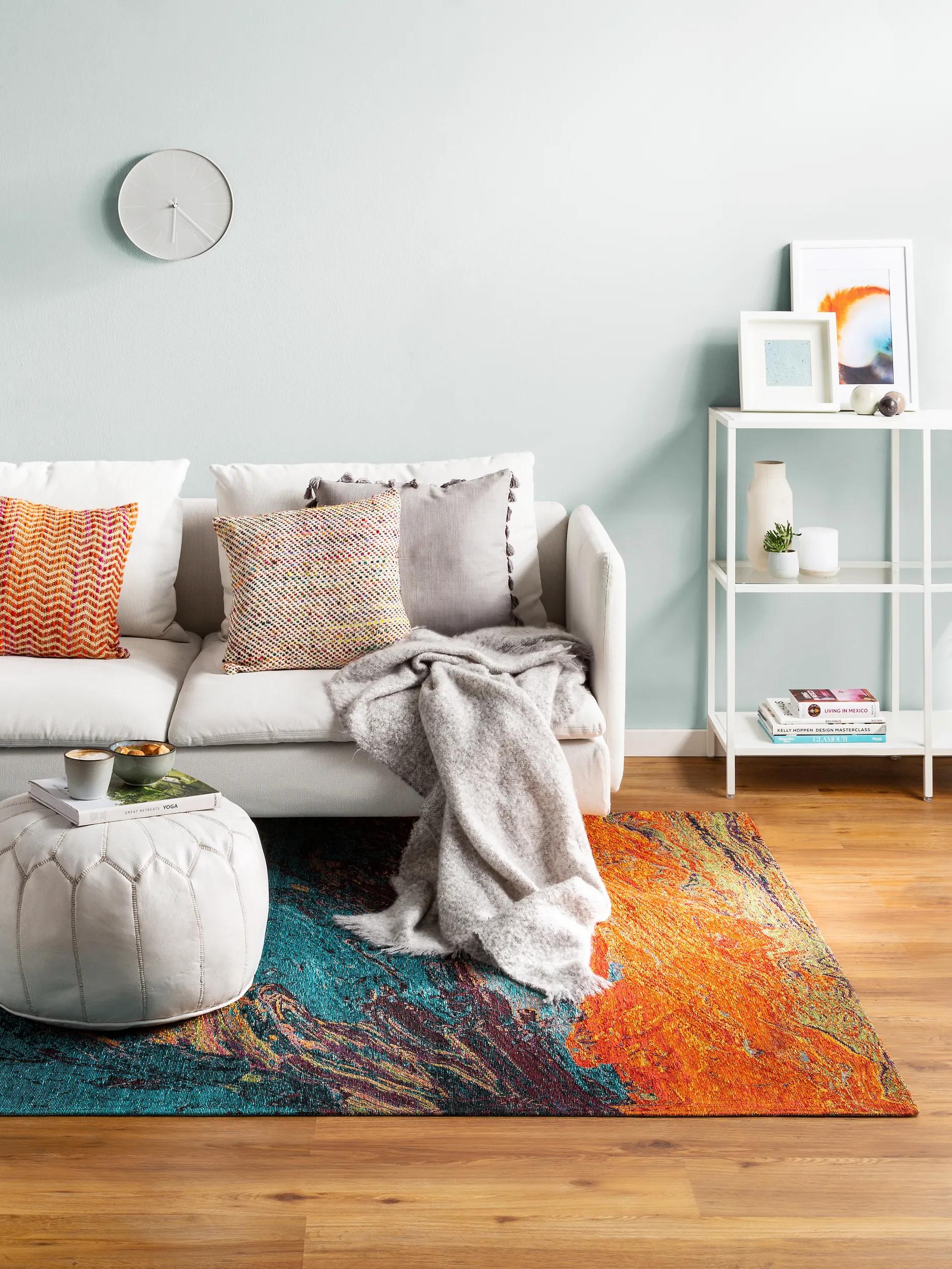 Flat Weave Rug Stay Turquoise