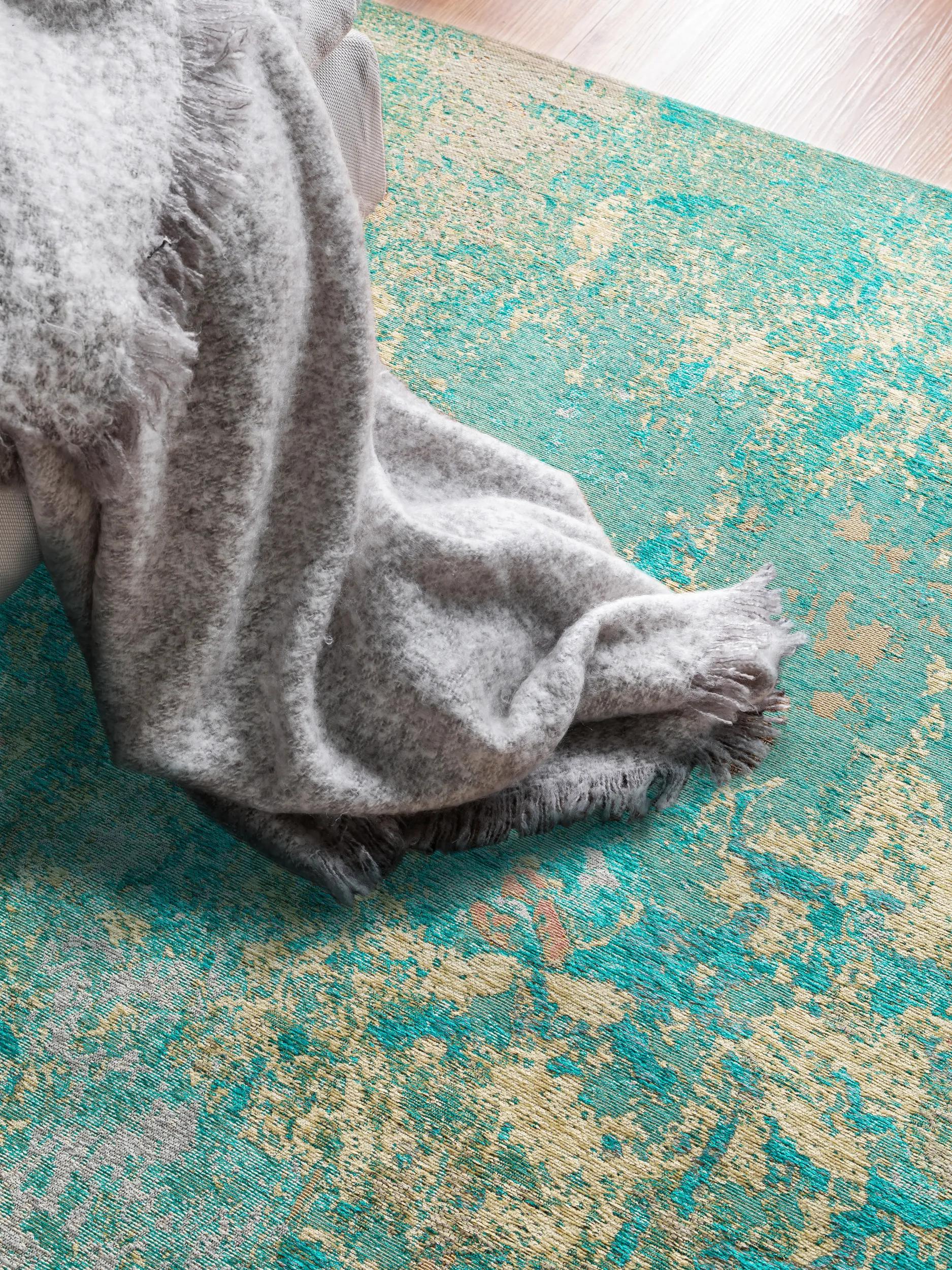 Flat Weave Rug Stay Turquoise
