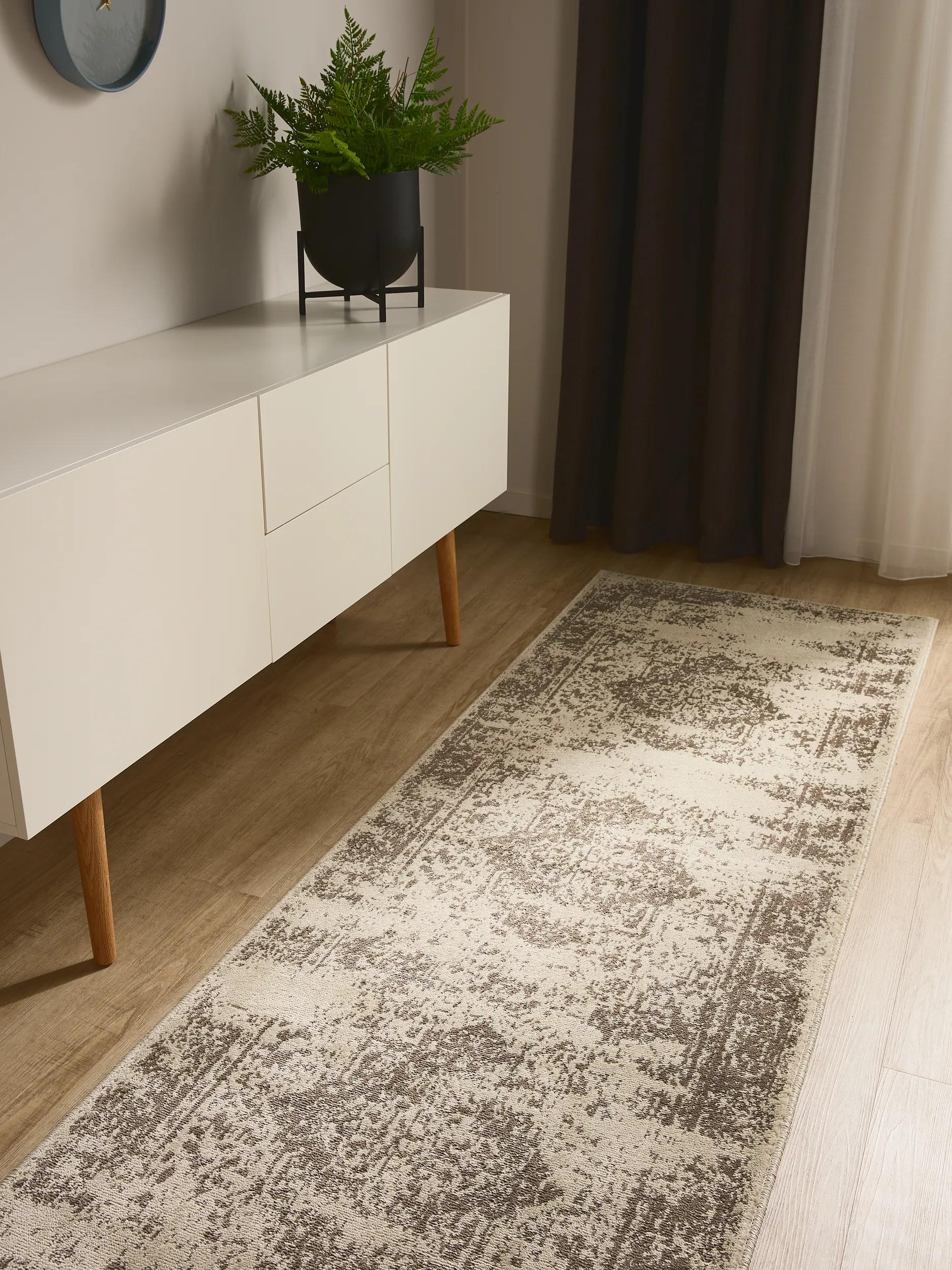 Alfombra Suki Crema/Marrón