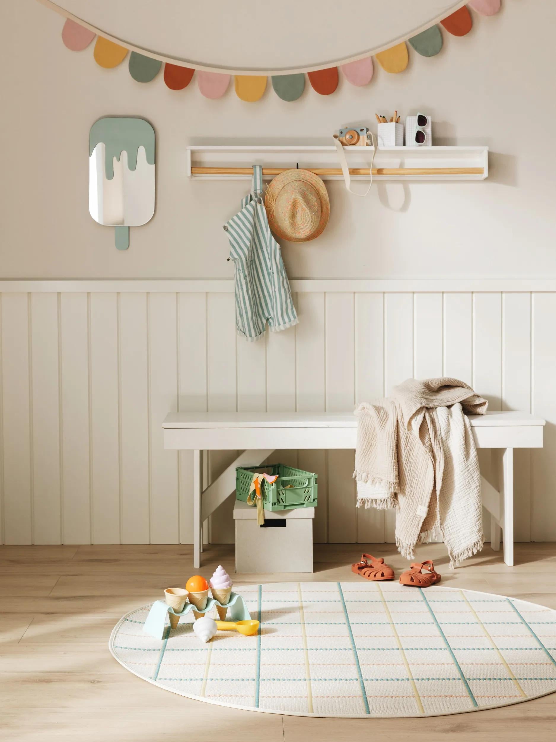 In- & Outdoor Round Rug Sunny Multicolour