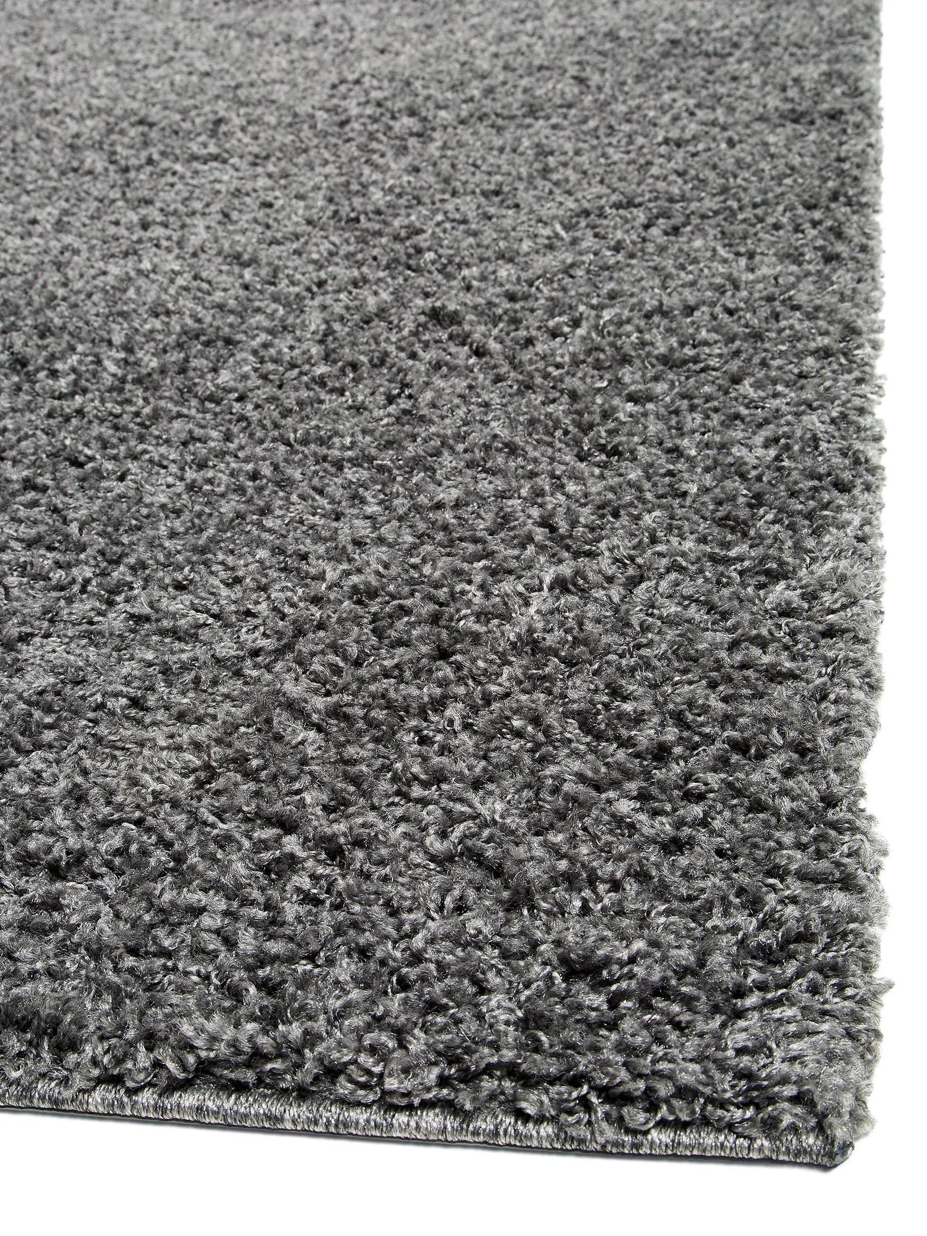 Shaggy rug Swirls Dark Grey