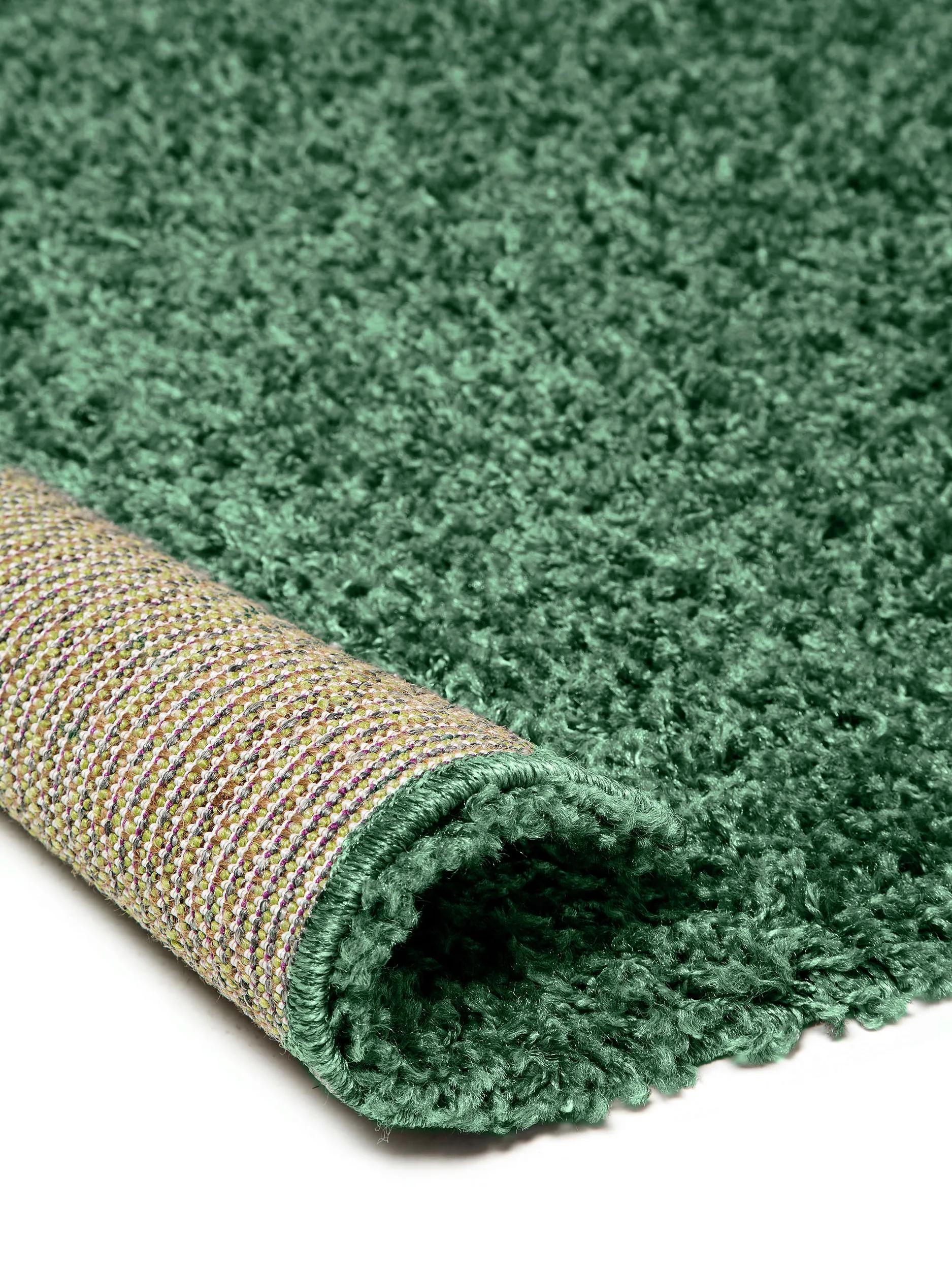 Shaggy rug Swirls Green