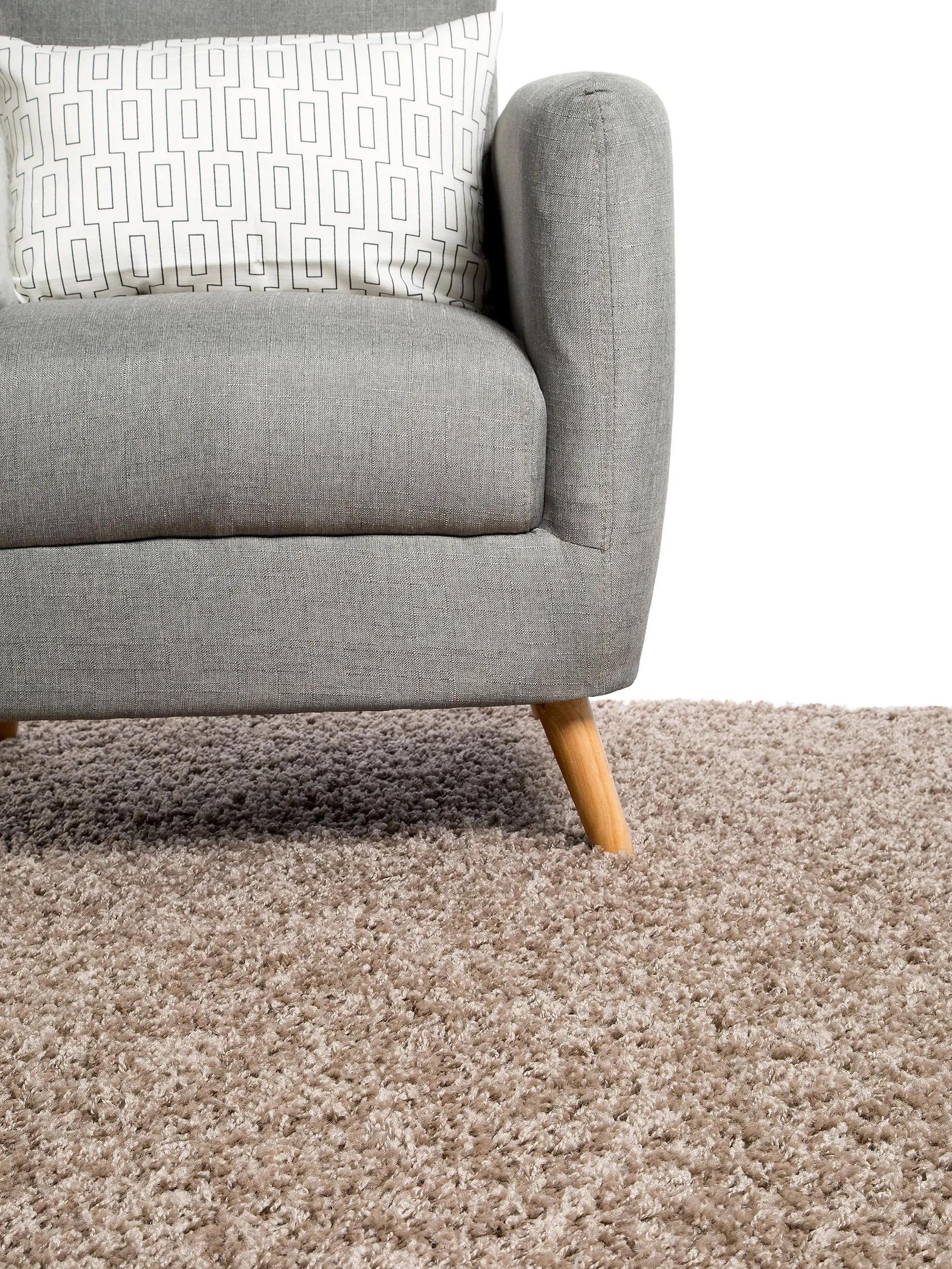 Shaggy rug Swirls Taupe