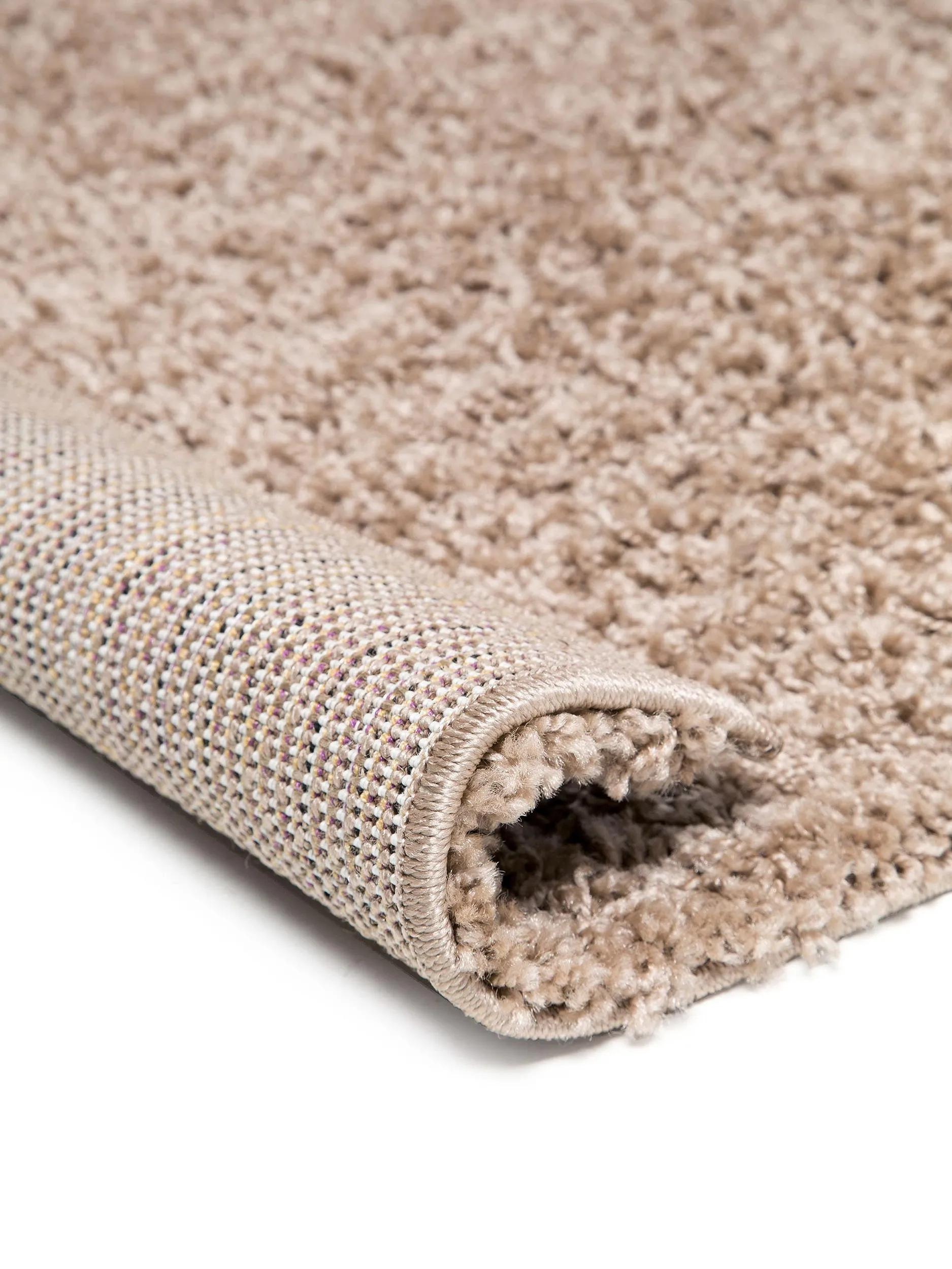 Shaggy rug Swirls Taupe