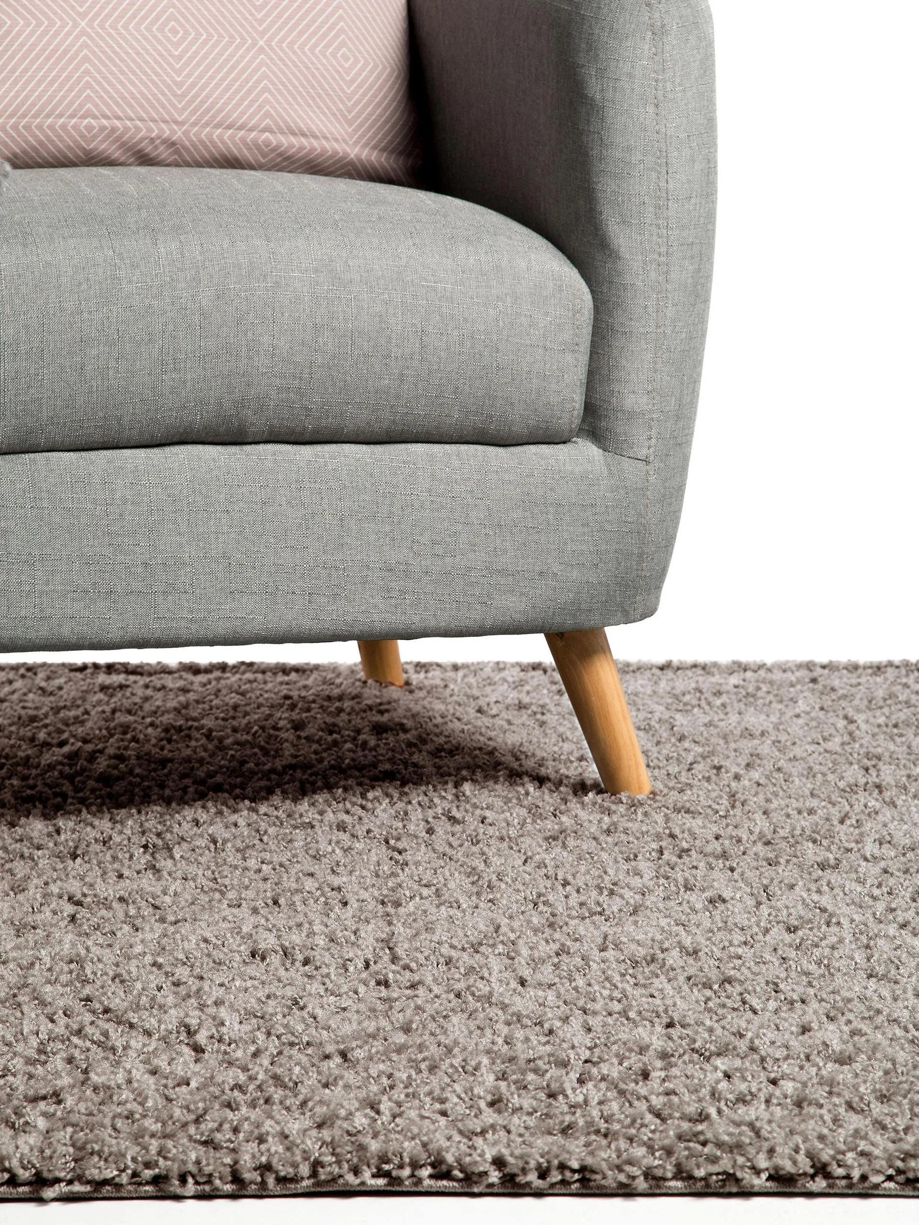 Alfombra peluda remolinos gris