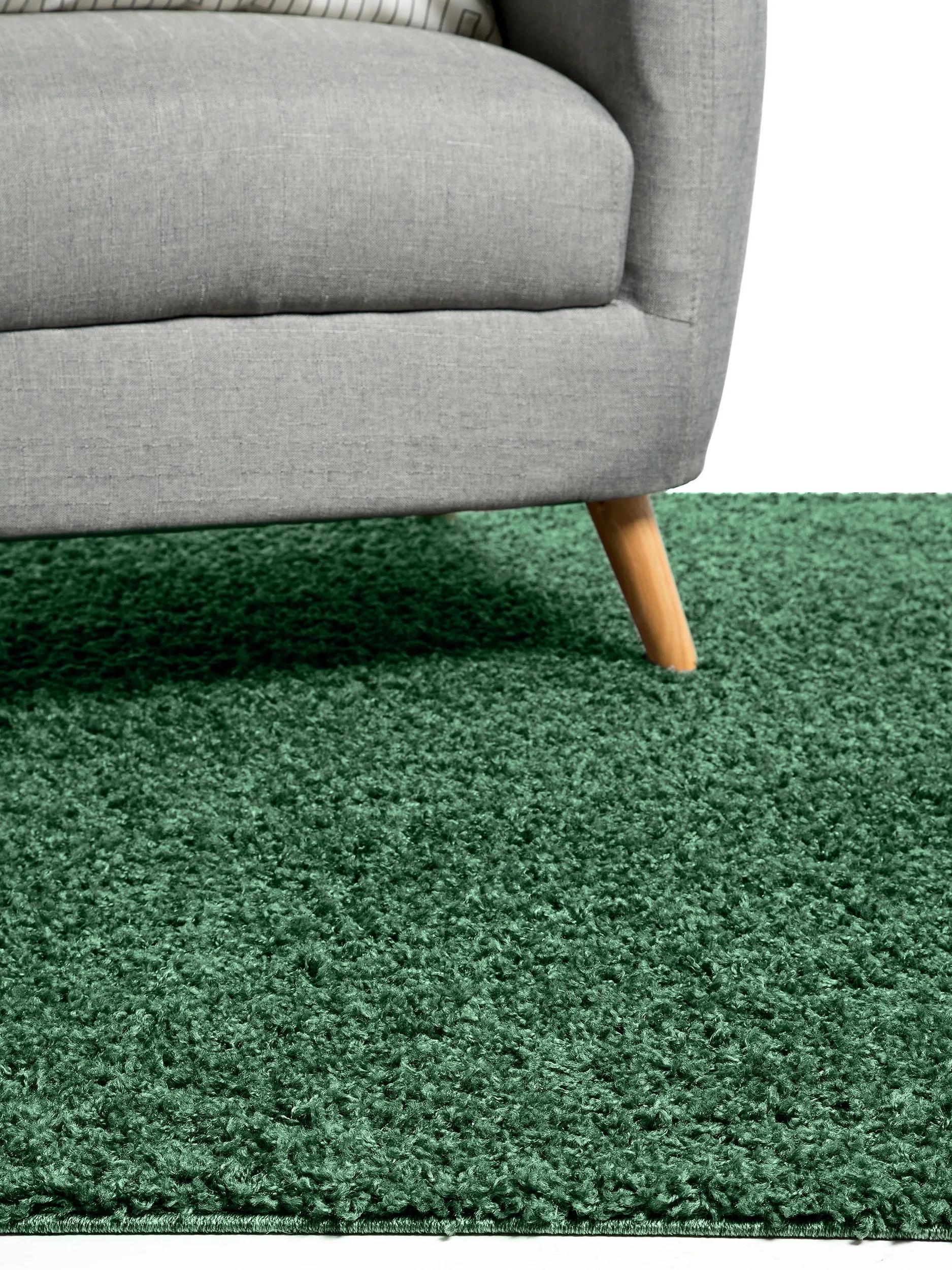 Shaggy rug Swirls Green