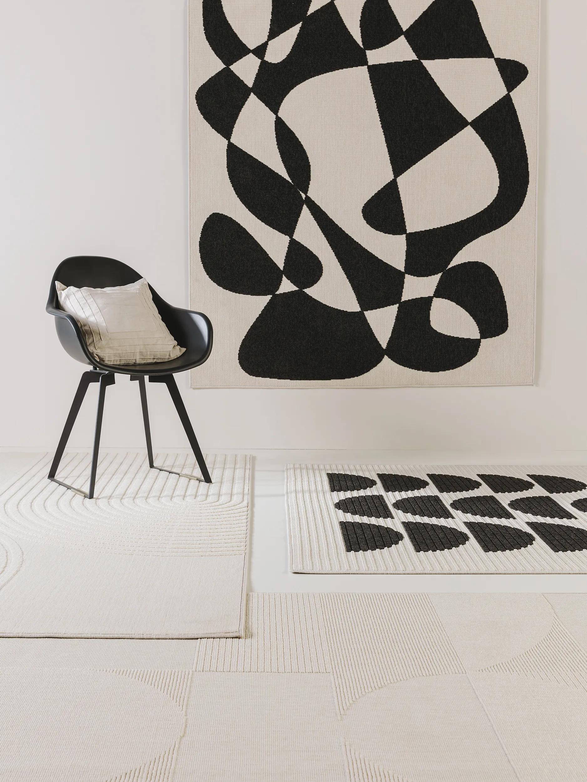 In- & Outdoor Rug Taro Black/White