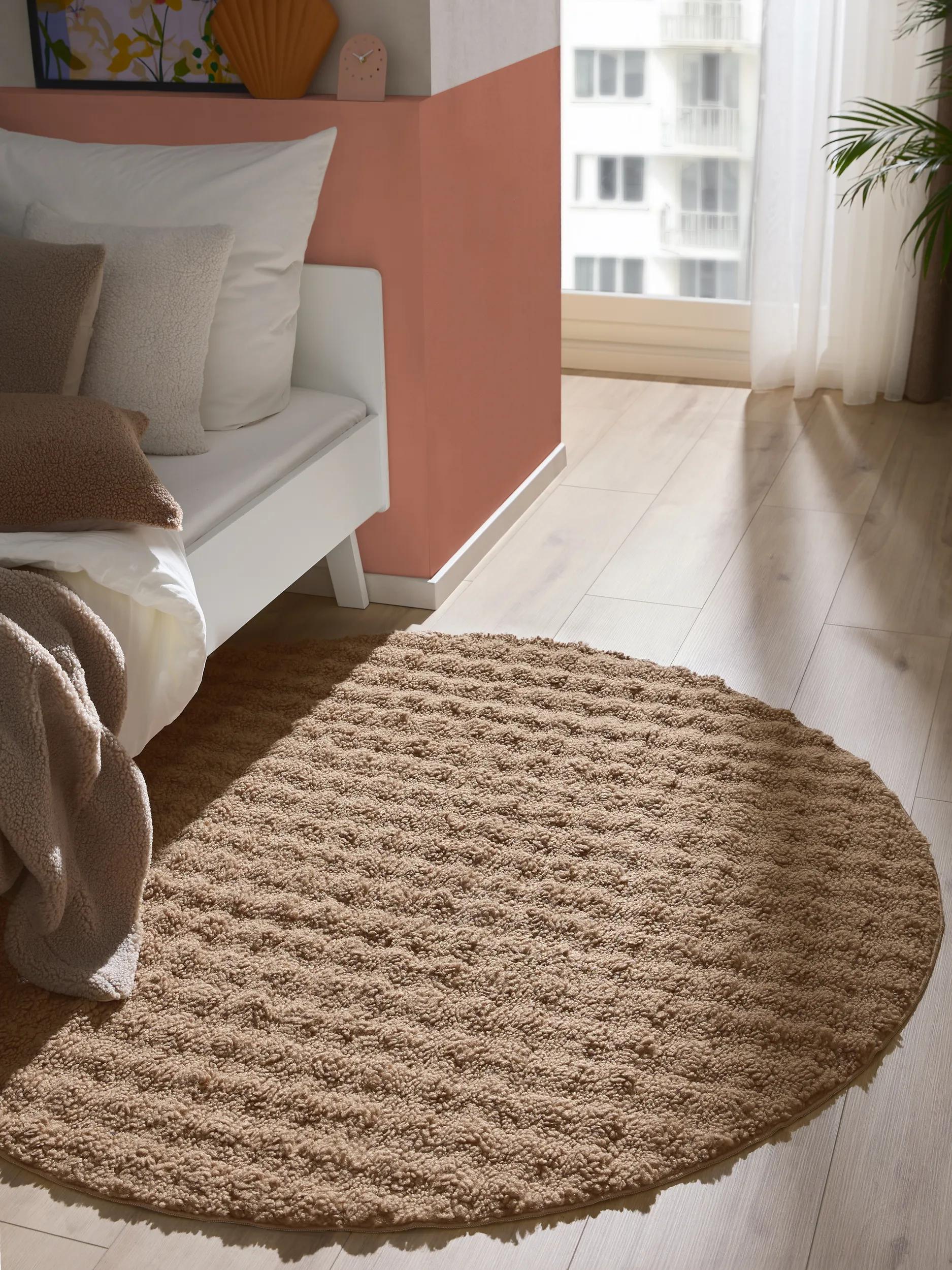 Washable Rug Ted Light Brown