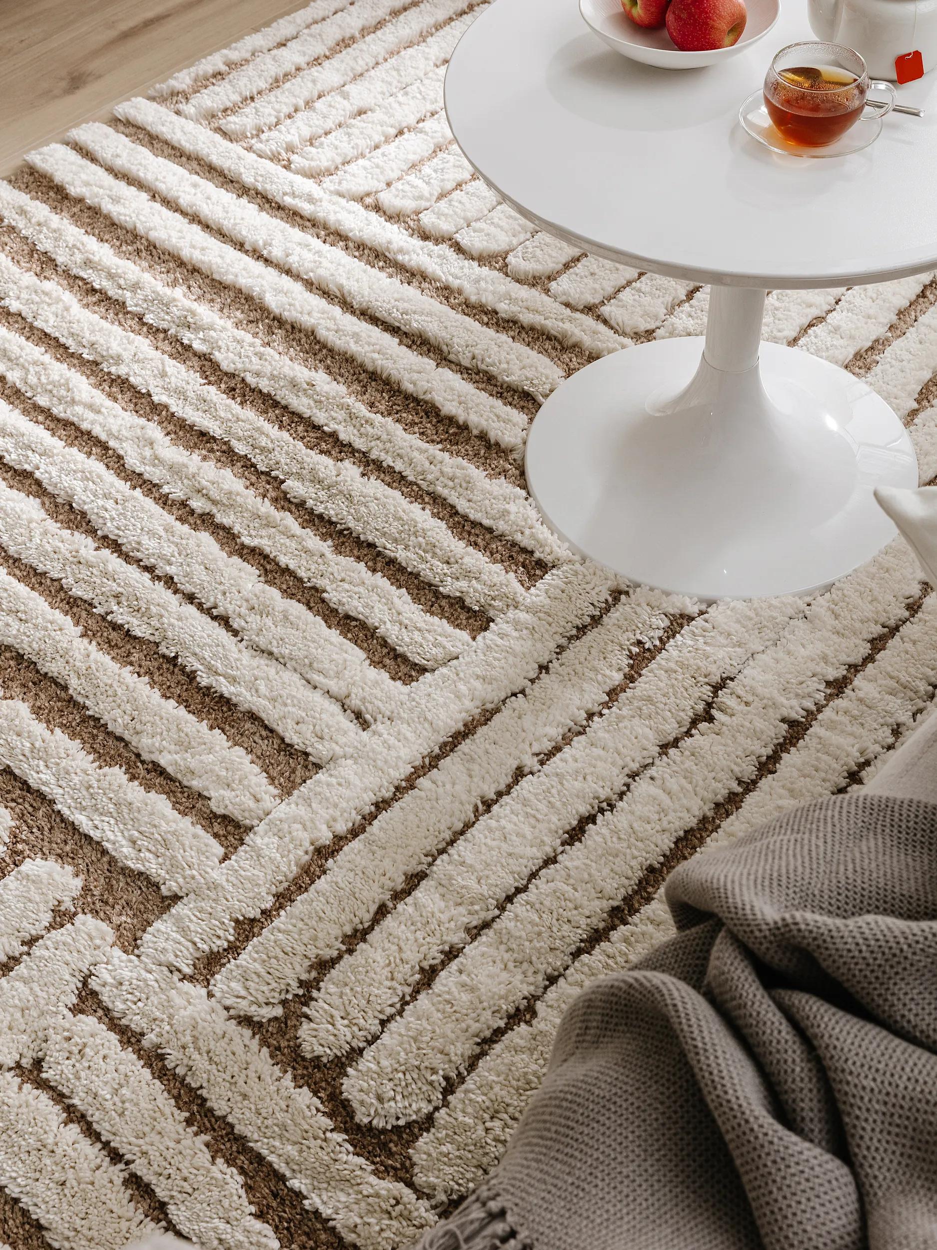 Shaggy rug Tibo Cream/Beige