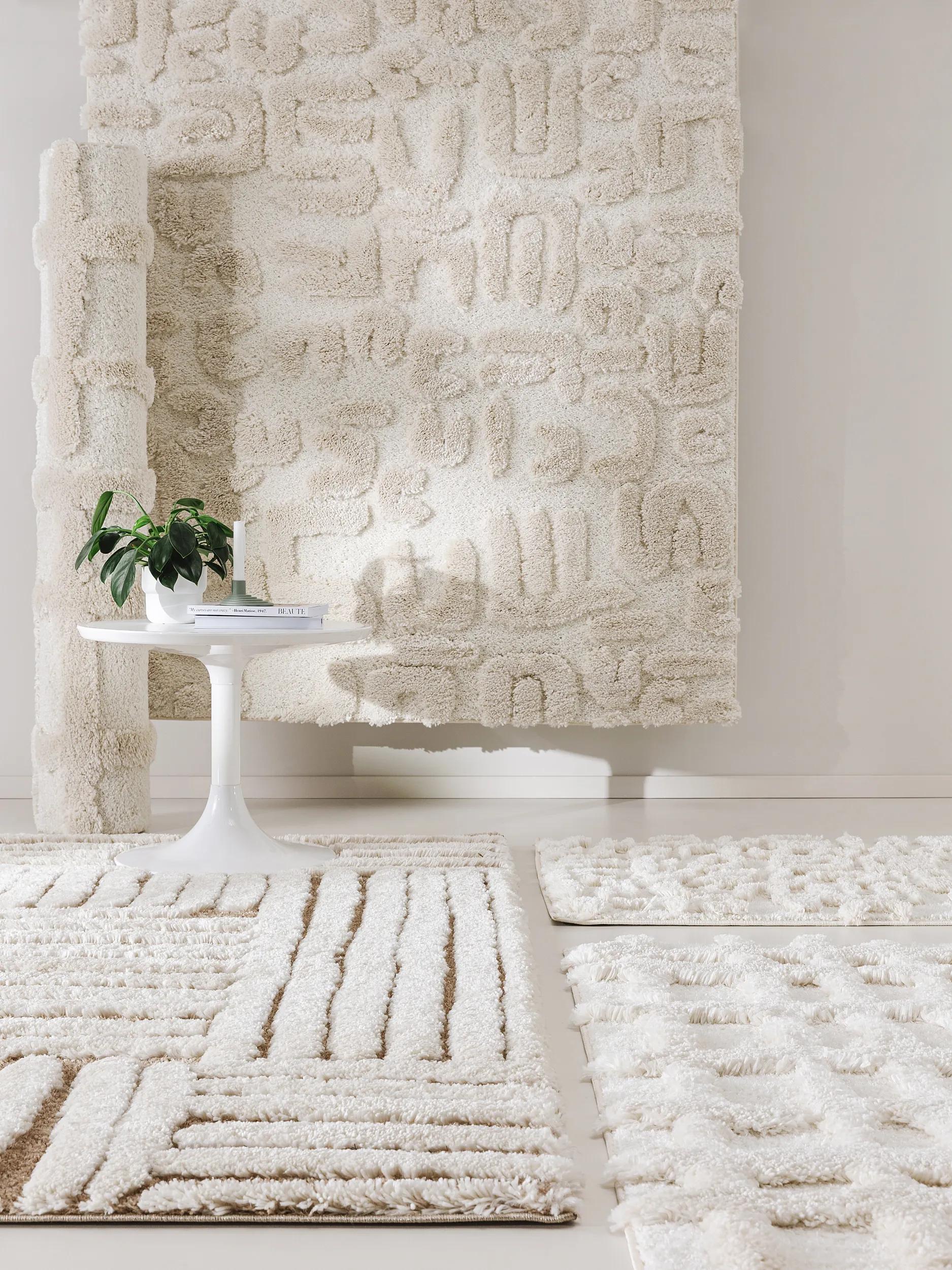 Shaggy rug Tibo Cream/Beige