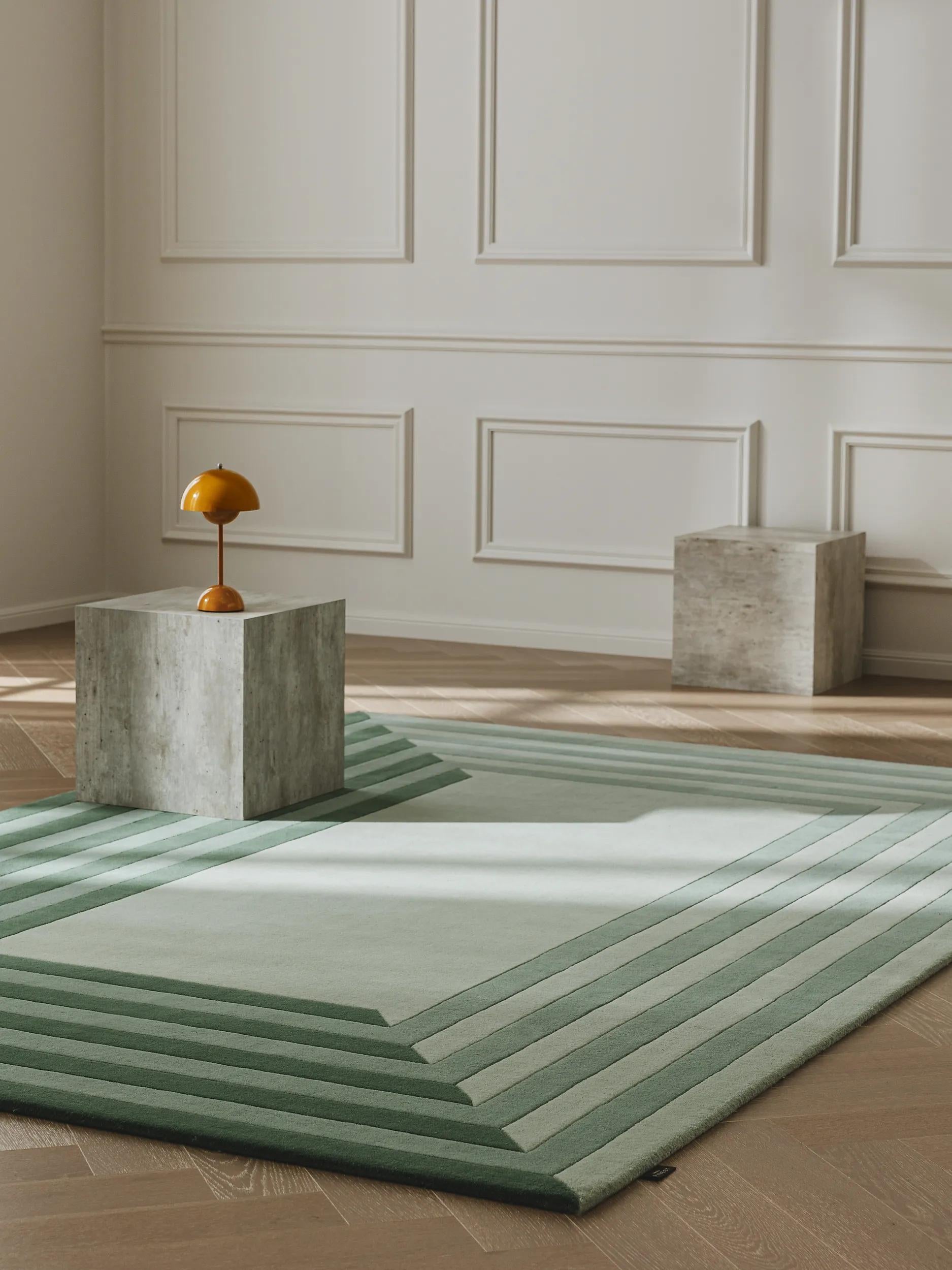 Alfombra de lana Tilo verde