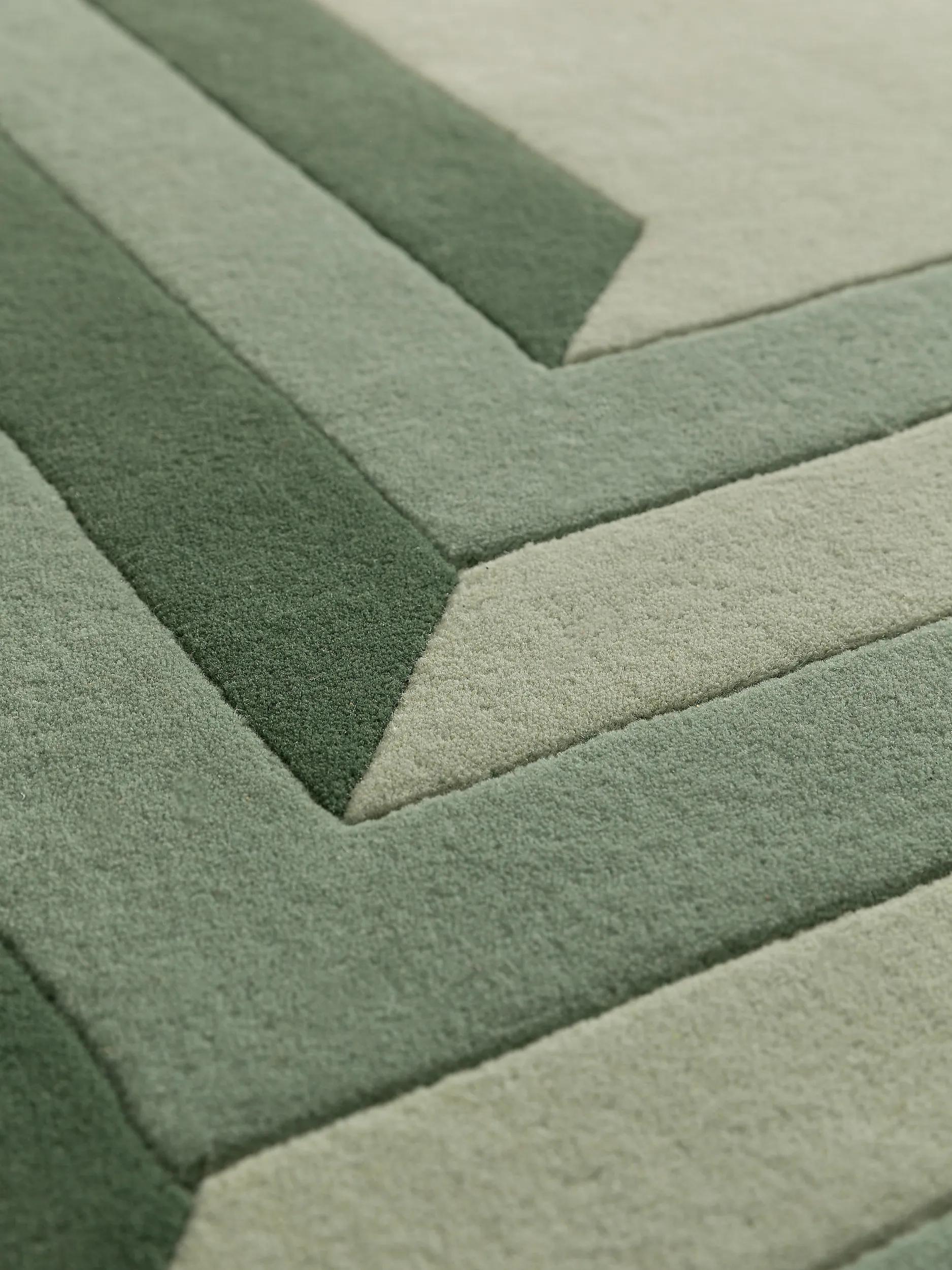 Alfombra de lana Tilo verde