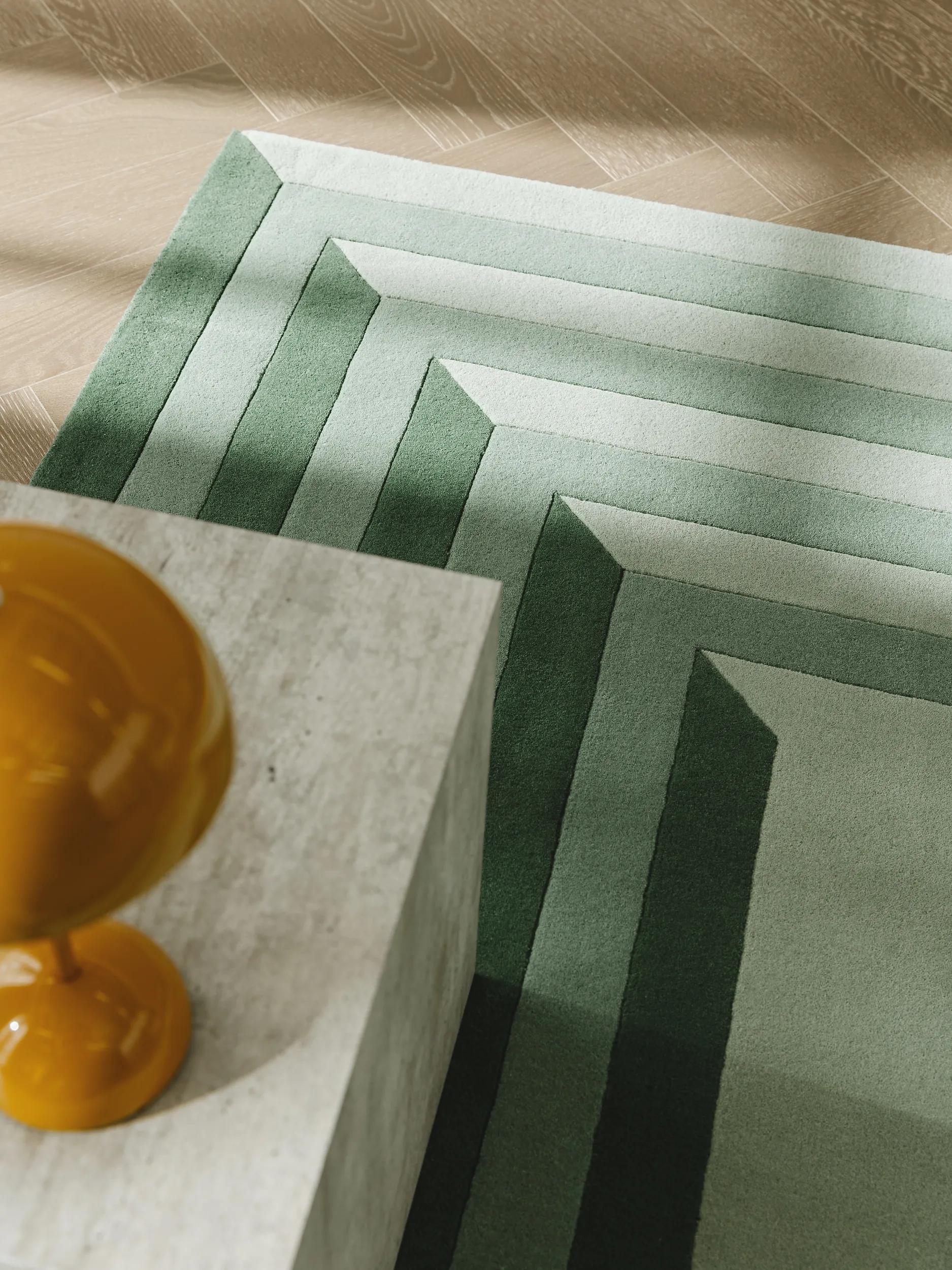 Alfombra de lana Tilo verde