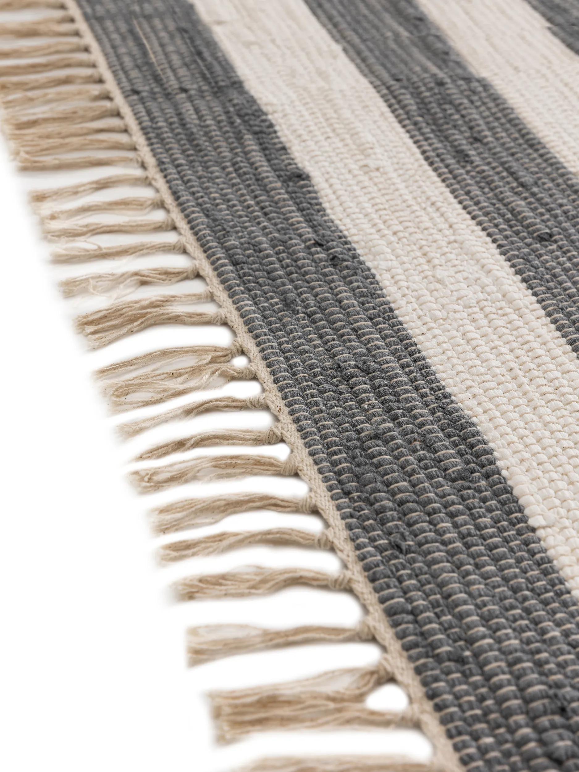 Rug made from recycled material Tom Grey/White