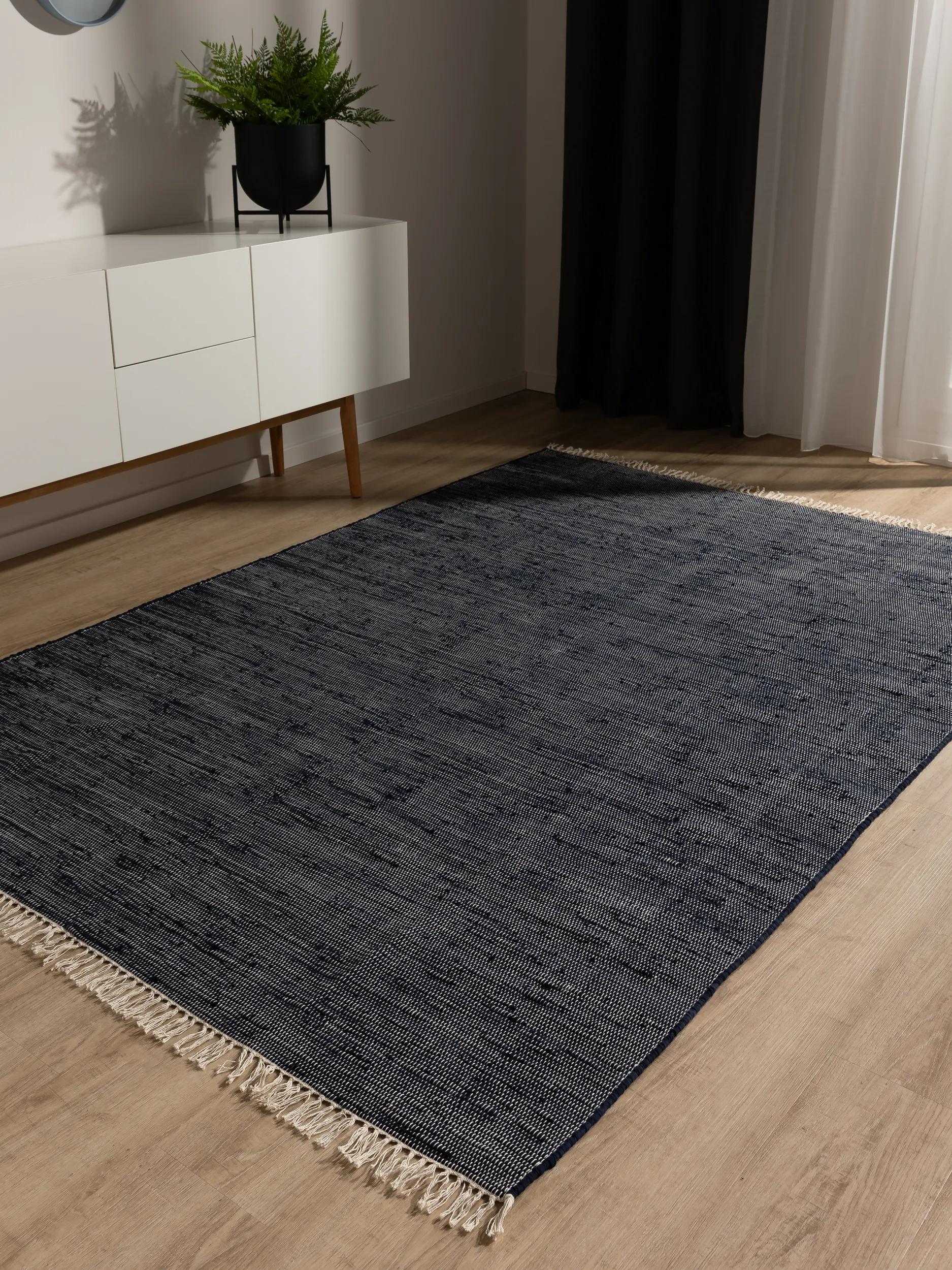 Rug made from recycled material Tom Dark Blue