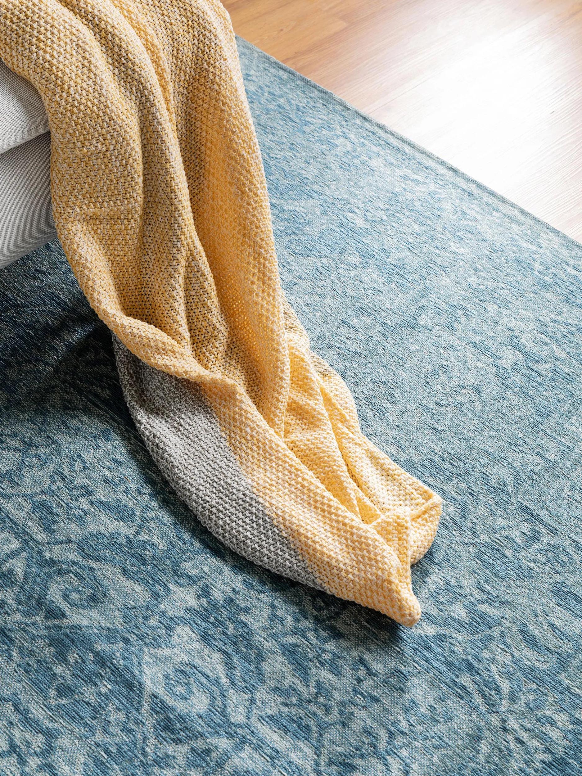 Tapis à Tissage Plat Tosca Bleu