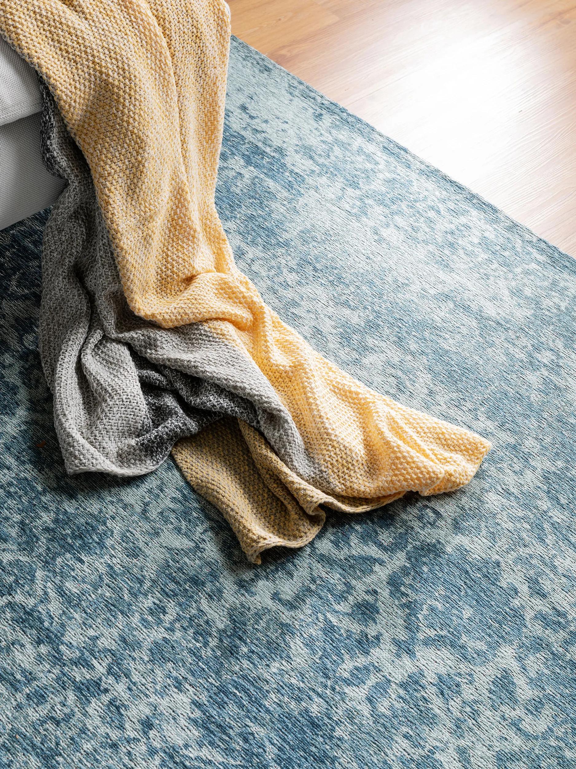 Flachgewebter Teppich Tosca Blau