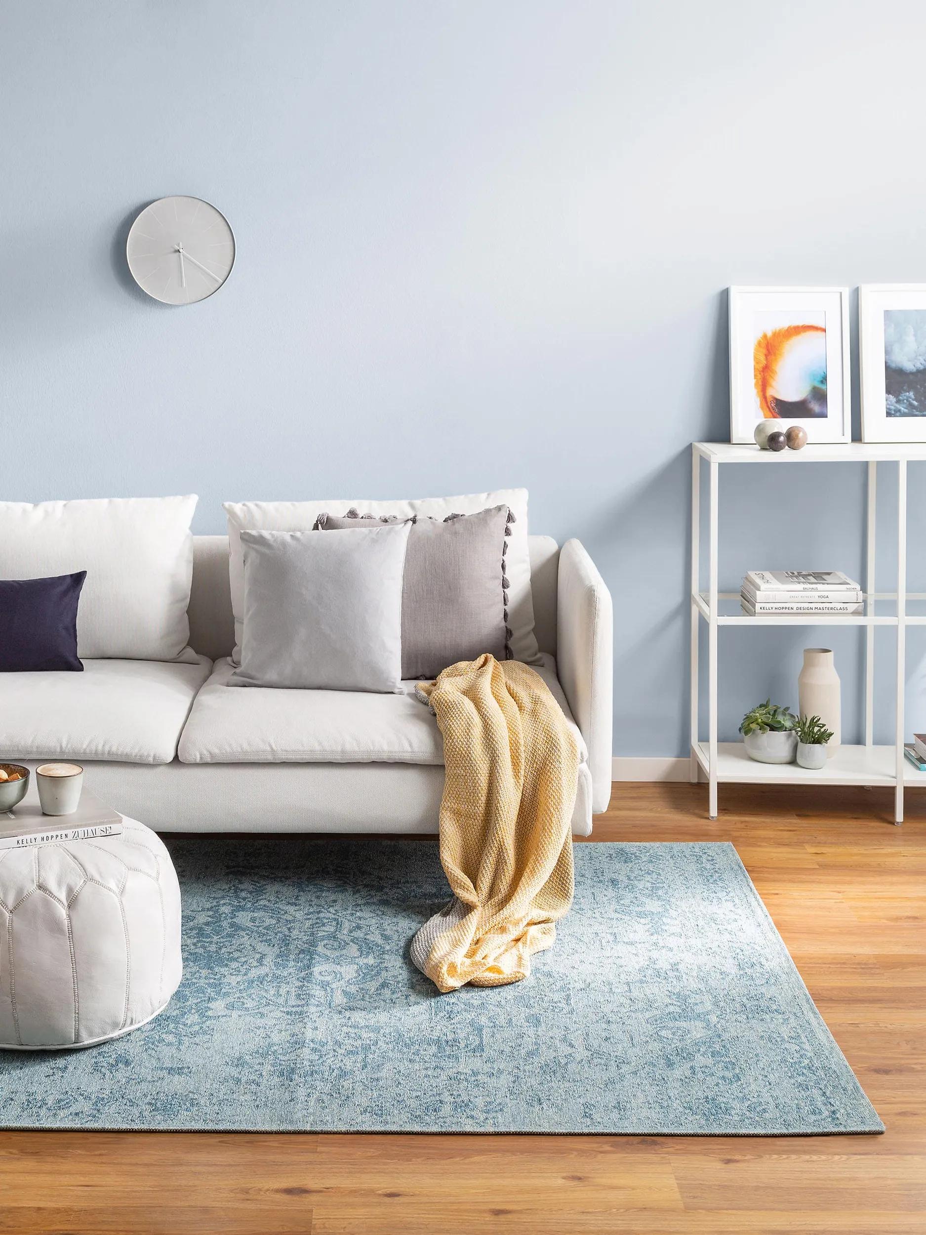 Tapis à Tissage Plat Tosca Bleu