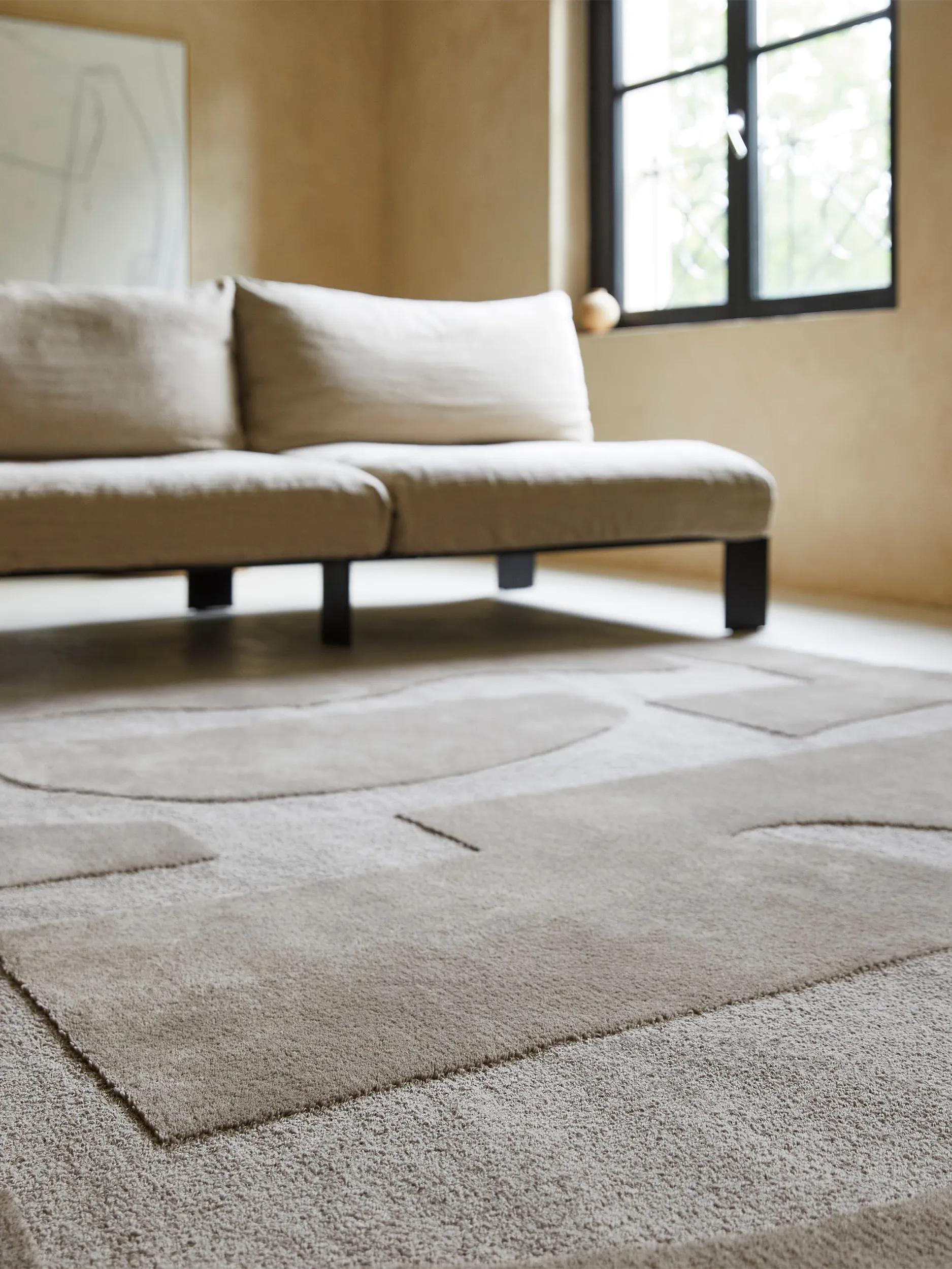 Wool Rug Twinset Mural Taupe