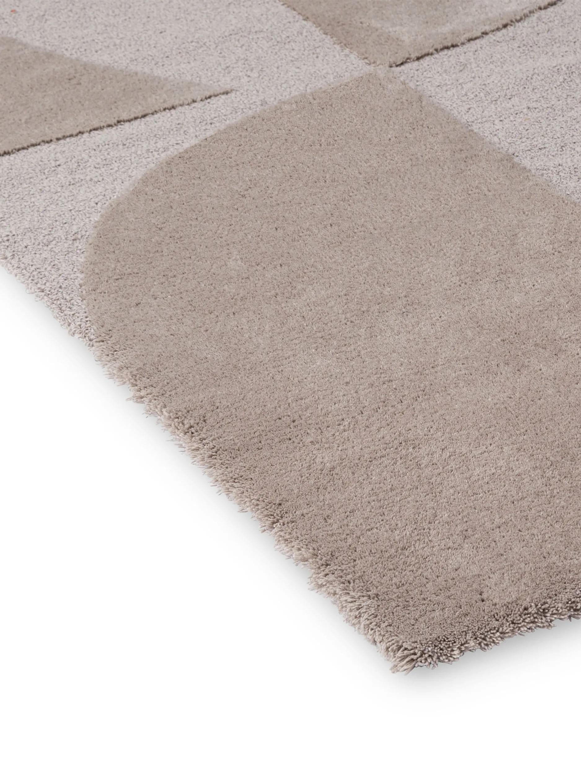 Wool Rug Twinset Mural Taupe