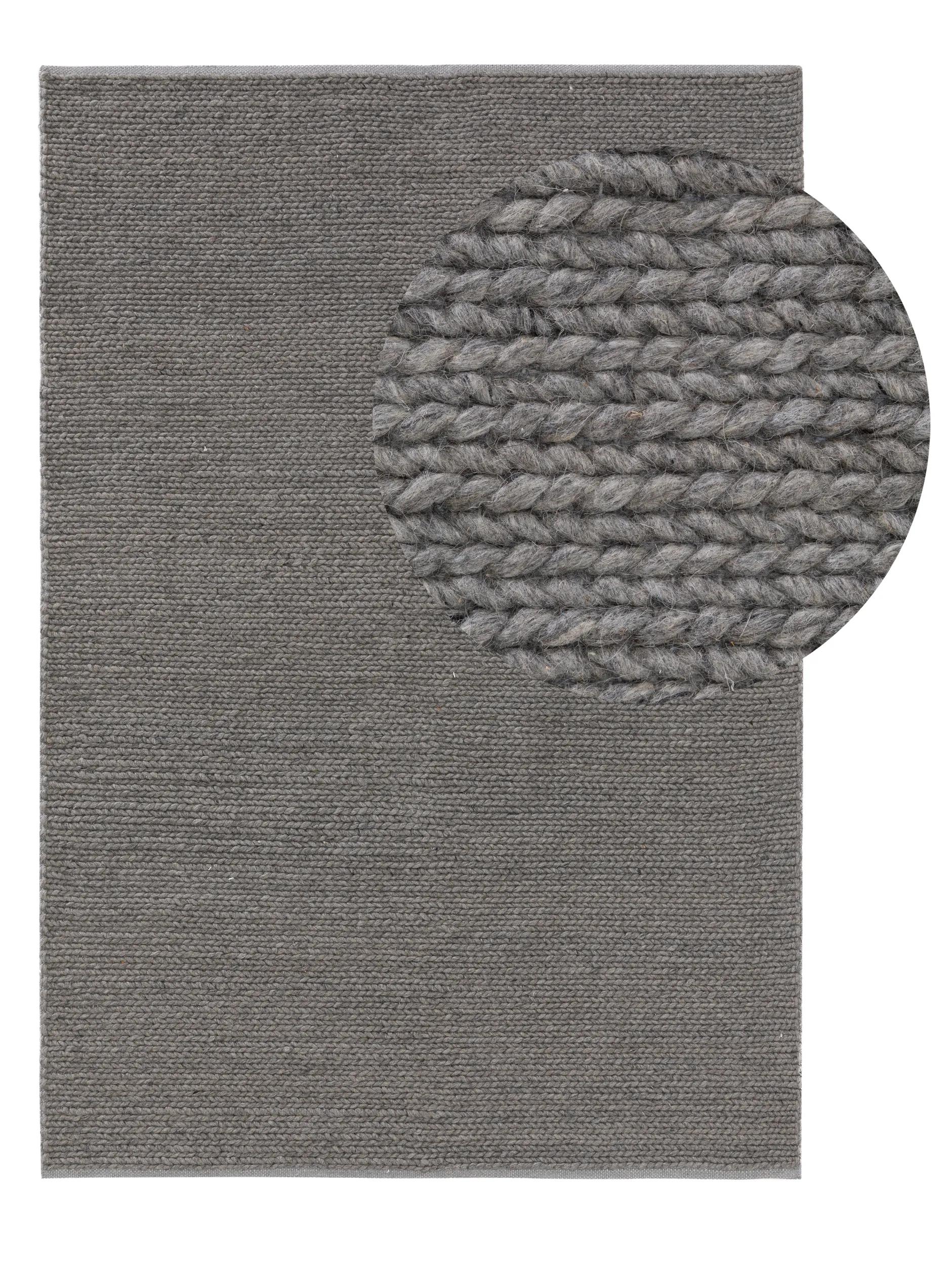 Wool Rug Uno Light Grey