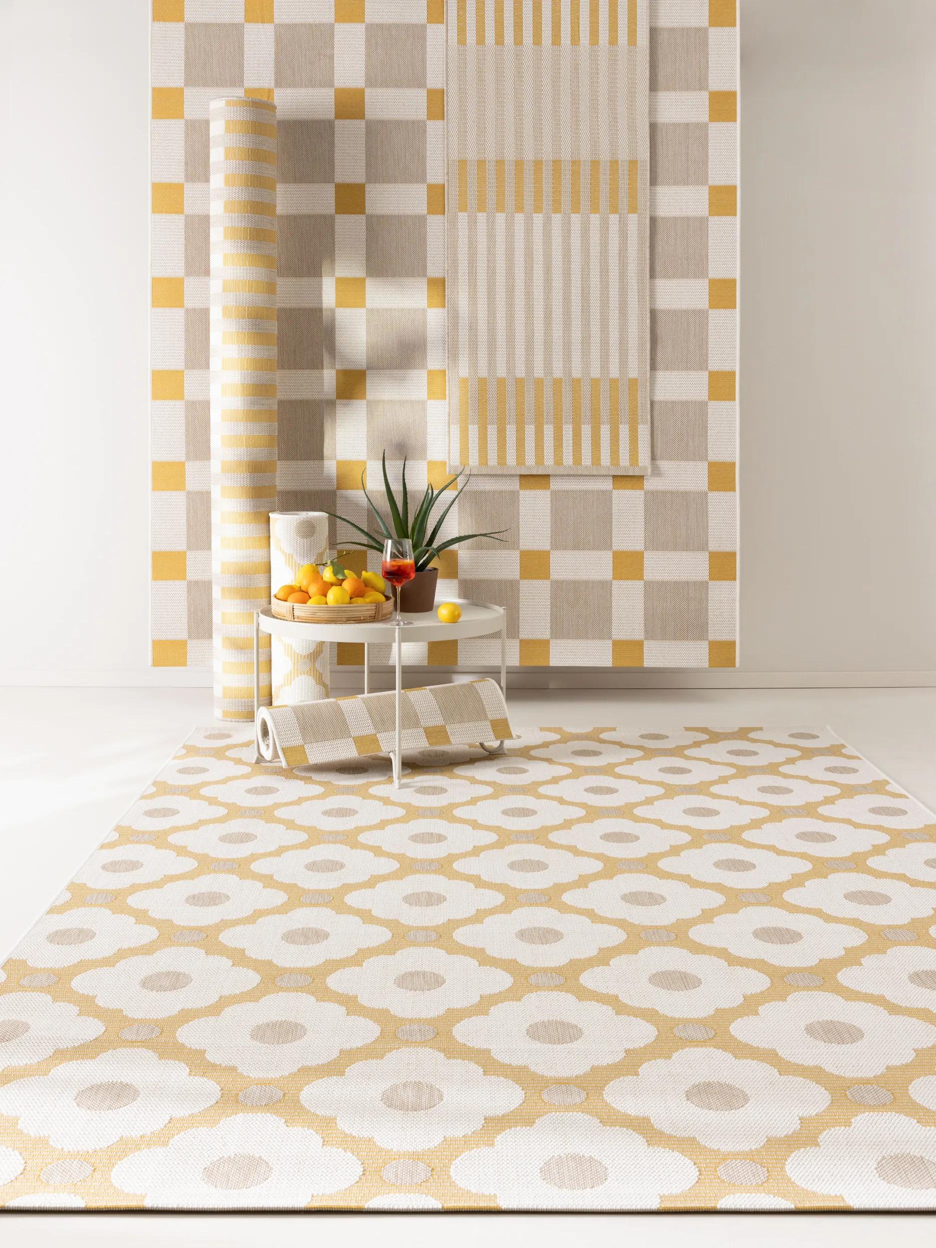 In- & Outdoor Runner Vega Beige/Yellow