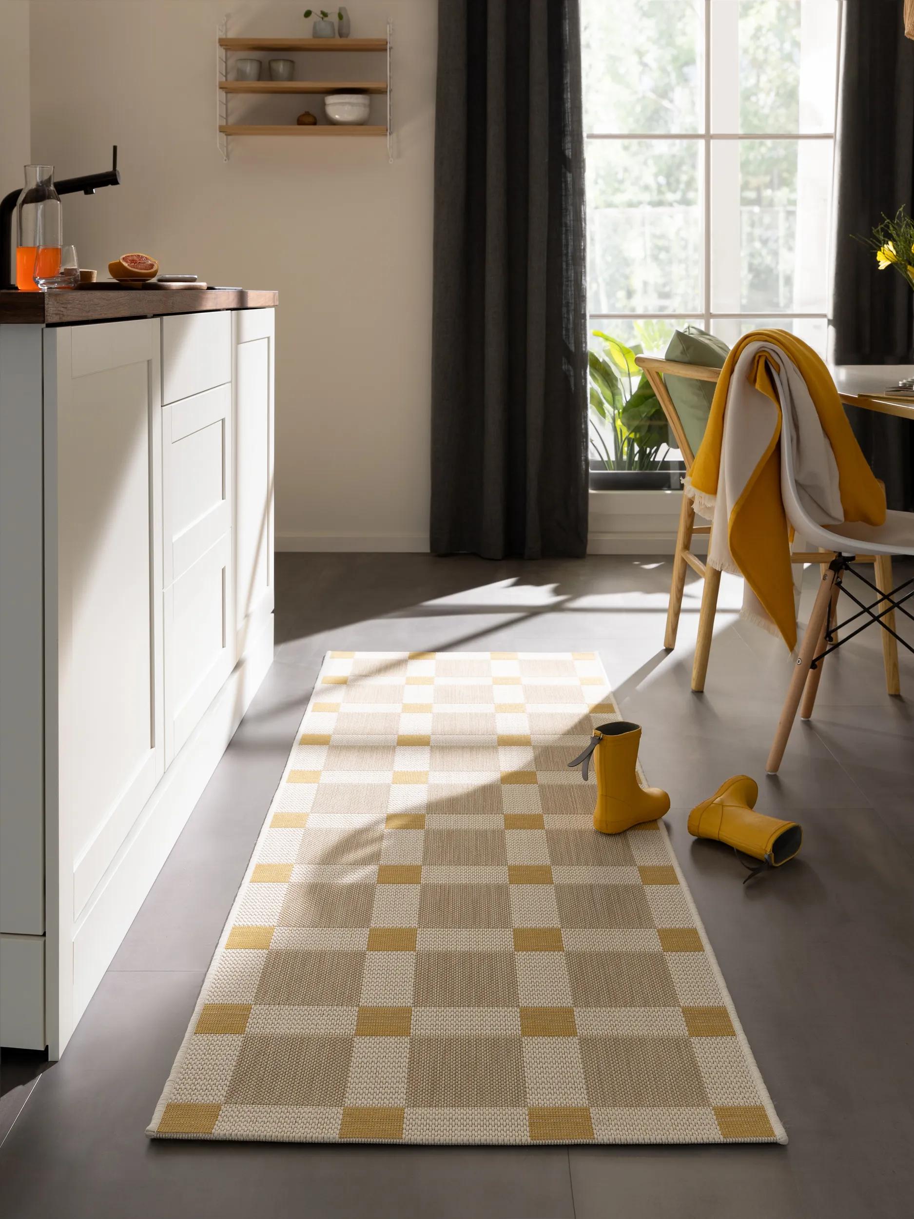 In- & Outdoor Runner Vega Beige/Yellow