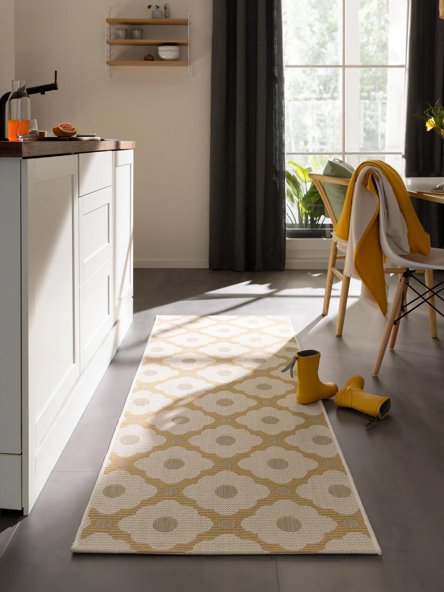 In- & Outdoor Runner Vega Beige/Yellow