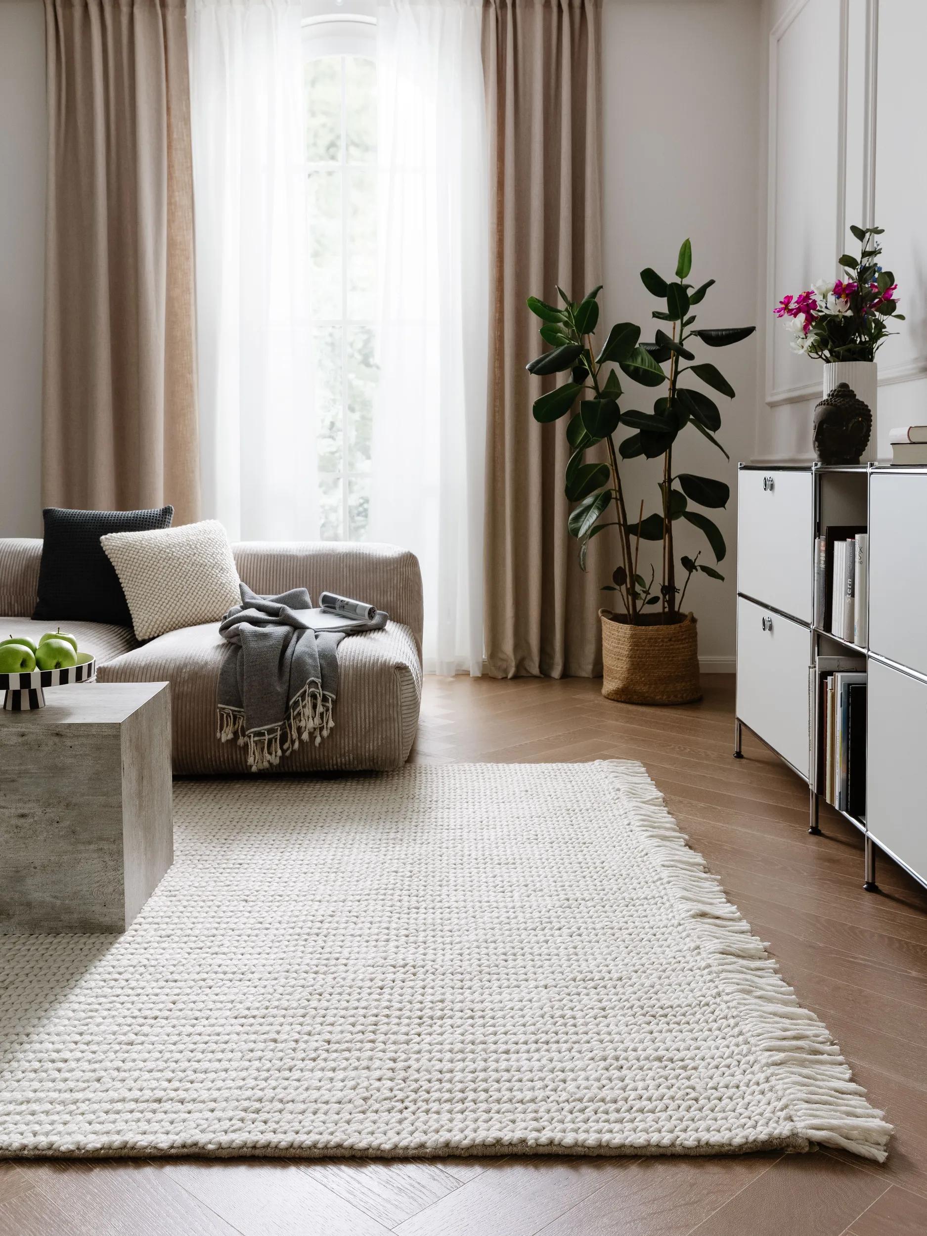 Wollteppich Velma Elfenbein