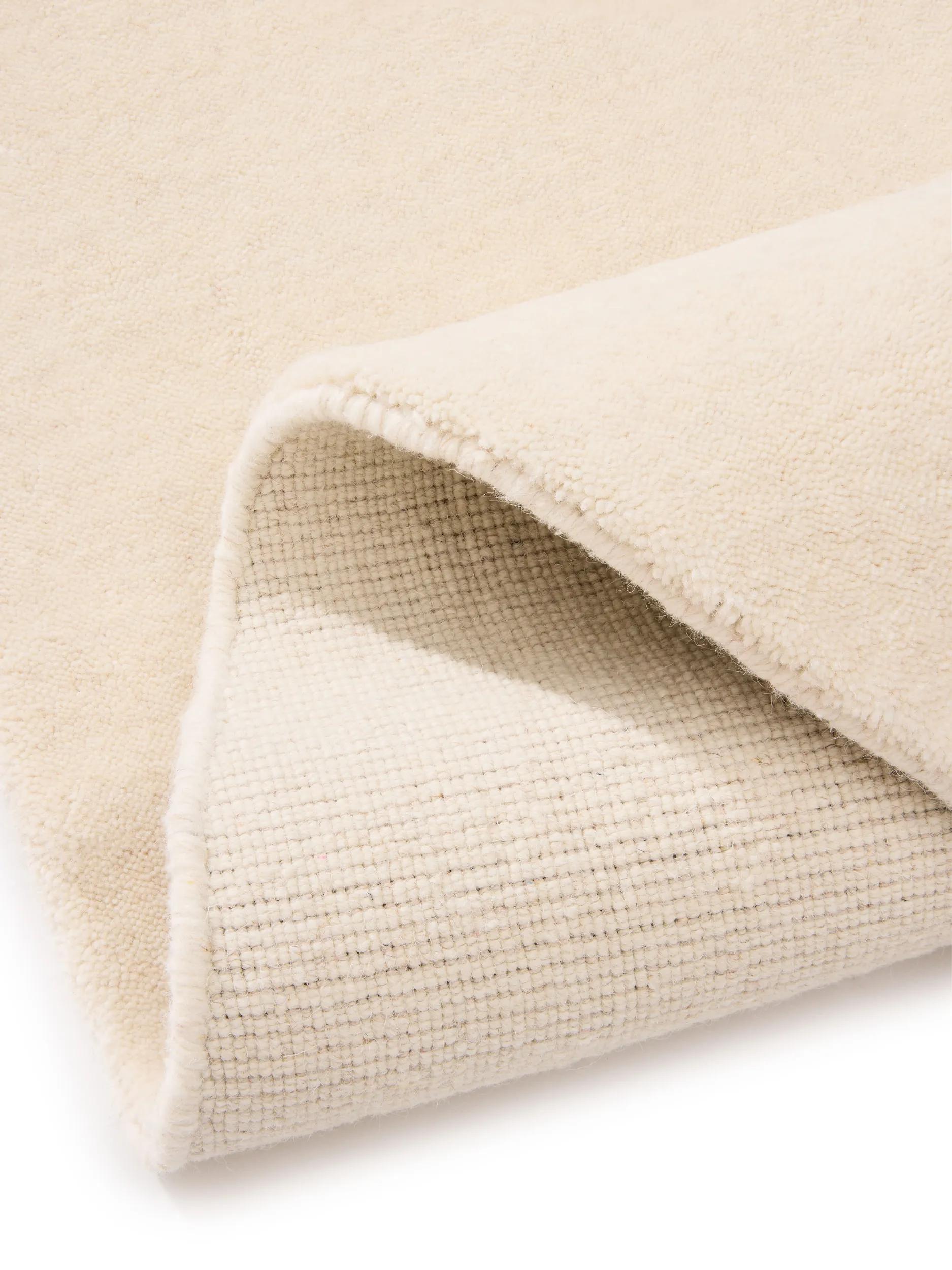 Round Wool Rug Vera Cream