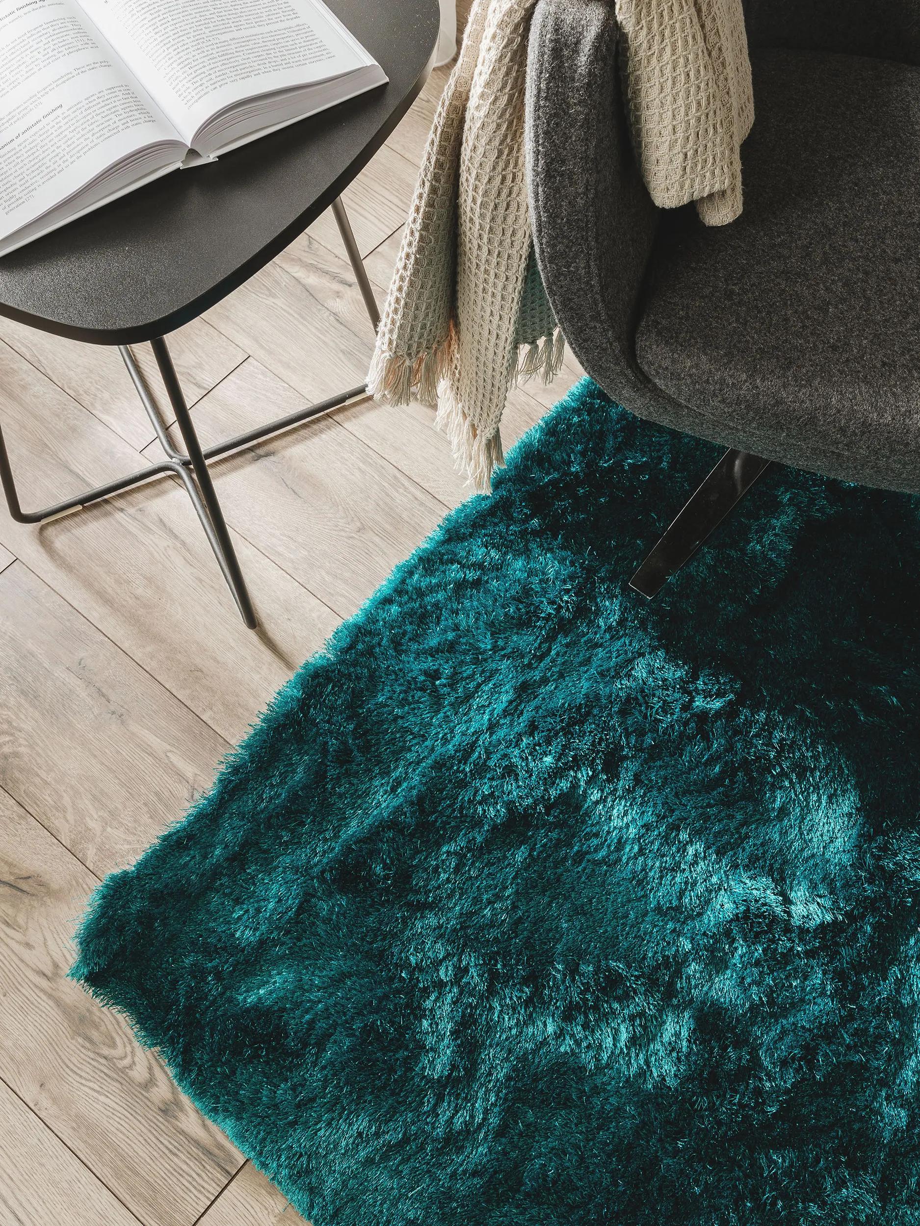 Shaggy rug Whisper Turquoise