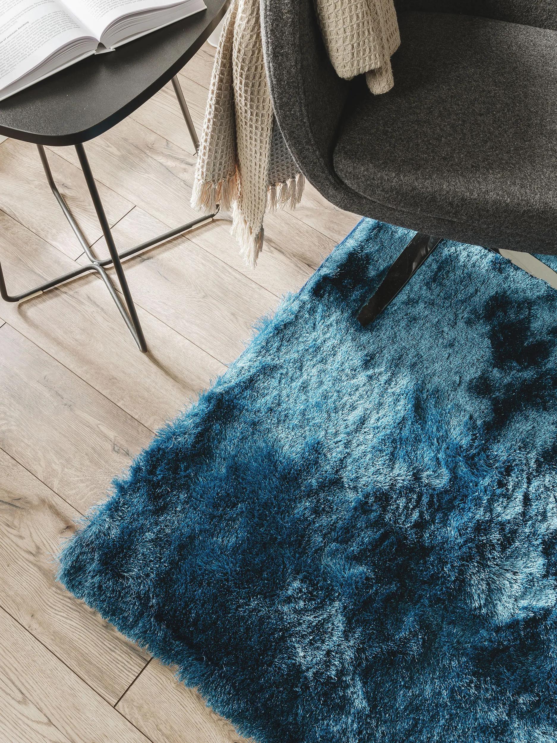 Shaggy rug Whisper Blue
