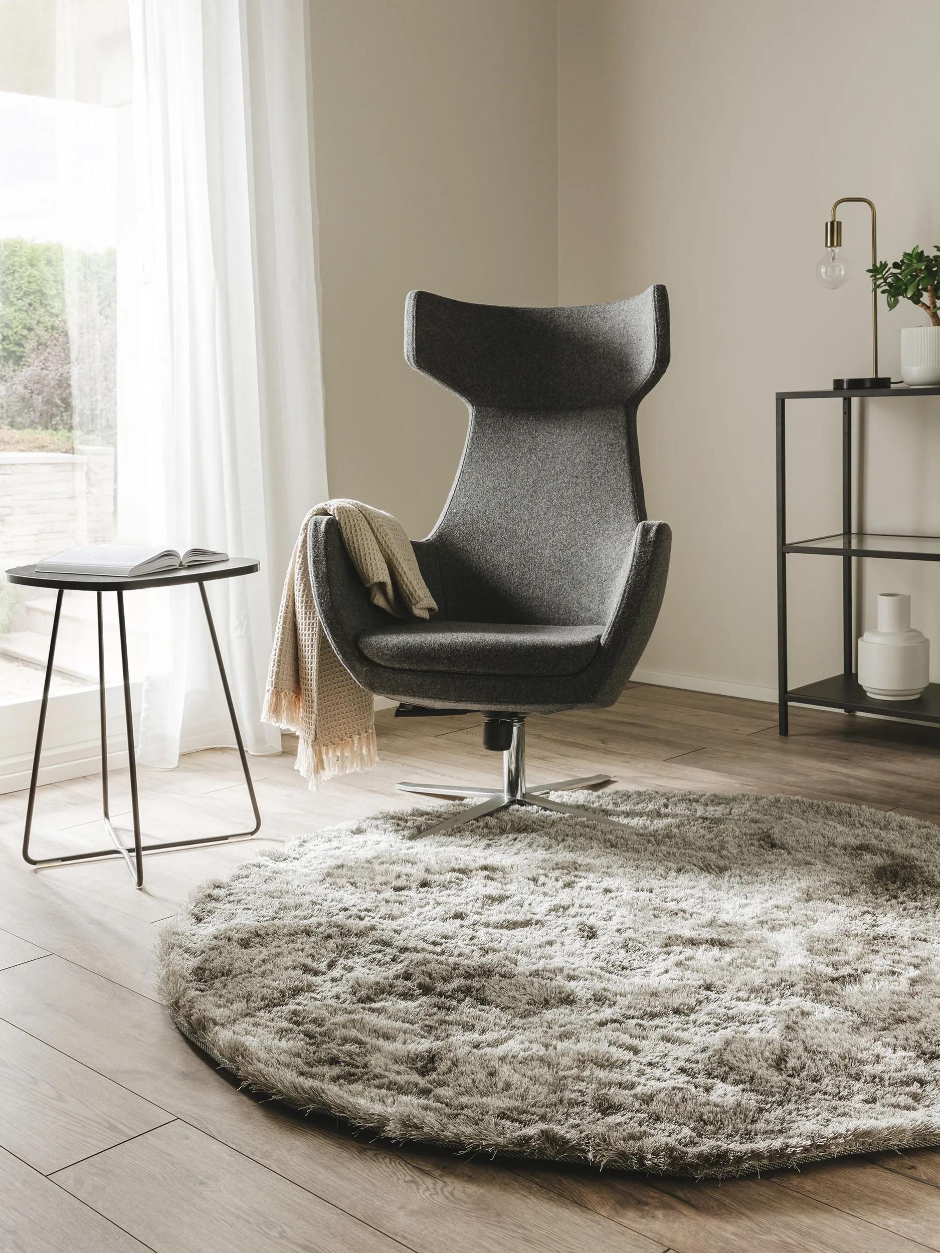 Alfombra peluda Whisper Grey