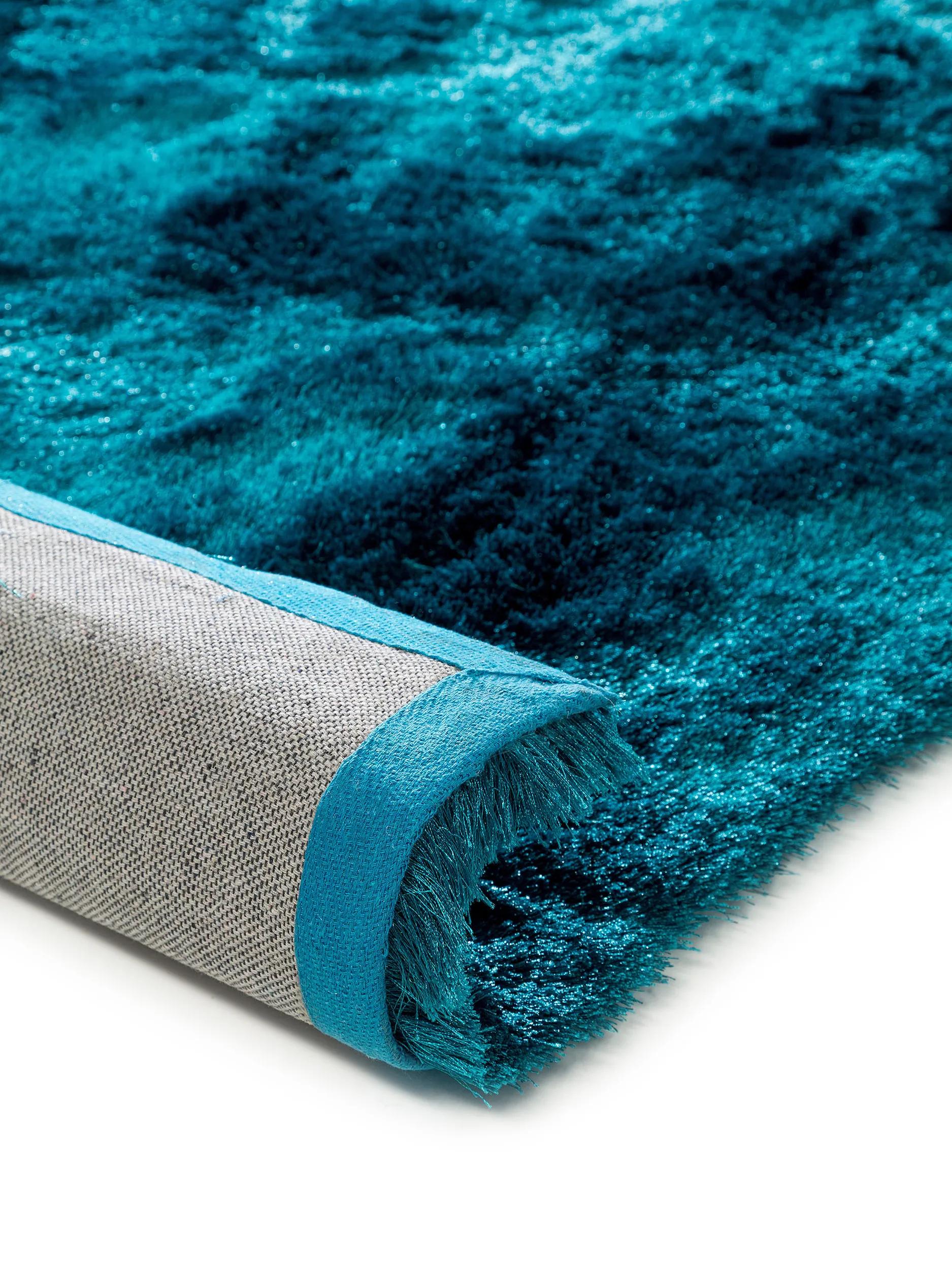 Shaggy rug Whisper Turquoise