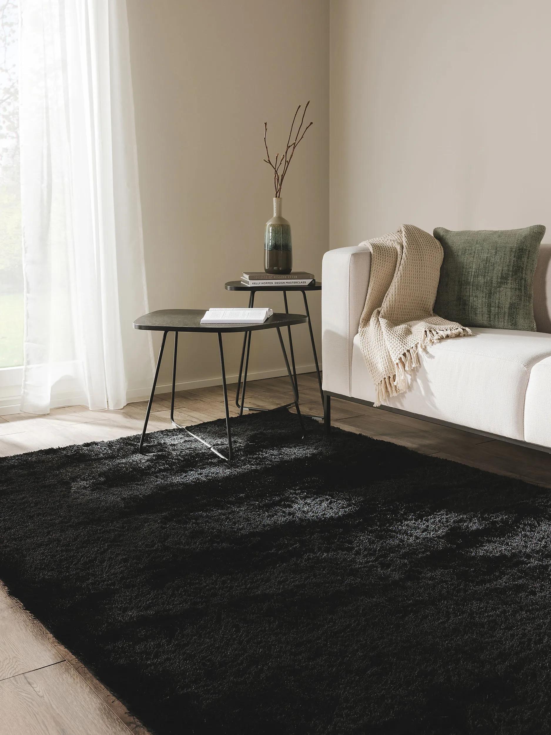 Shaggy rug Whisper Black