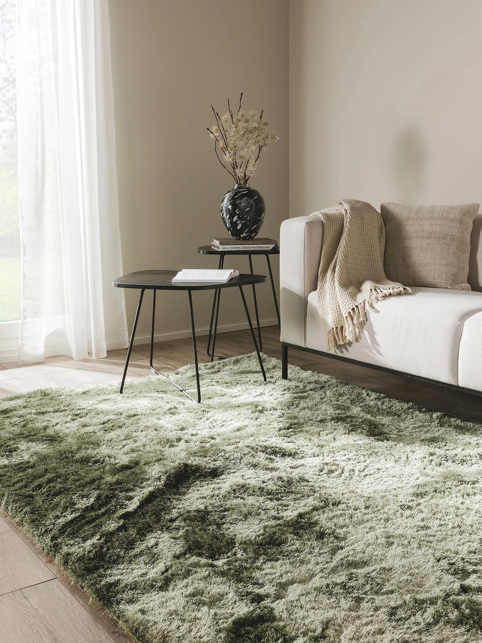 Shaggy rug Whisper Green